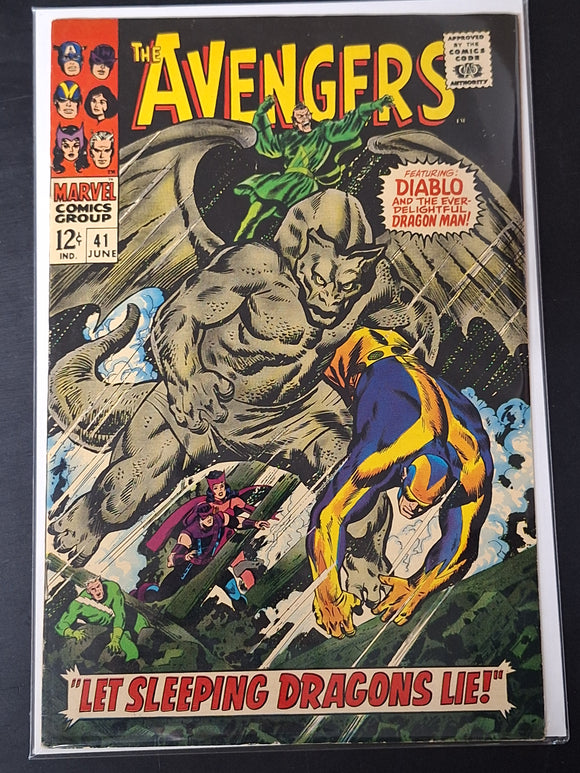 Avengers 41 Marvel 1967 1st John Buscema Avengers Cover