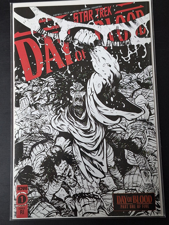 Star Trek Day of Blood 1 IDW 2023 Daniel Warren Johnson B/W 1:100 Variant