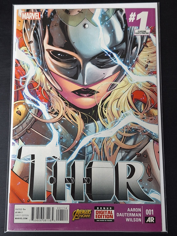 Thor 1 Marvel 2015 1st Jane Foster As Thor Scarce 4th Printing