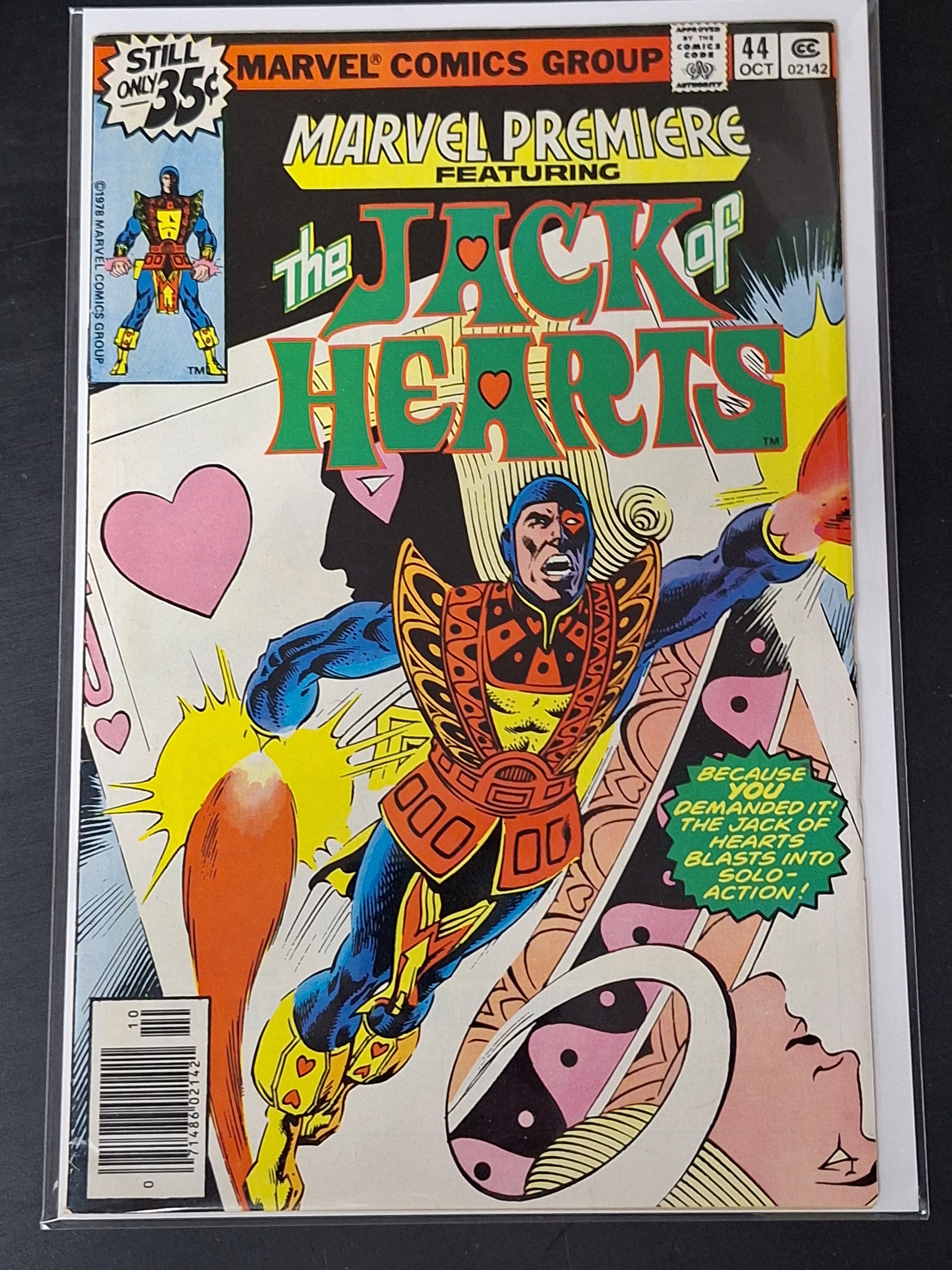 Marvel Premiere 44 Marvel 1978 Mike Zeck Cover, 1st Solo Jack of Hearts