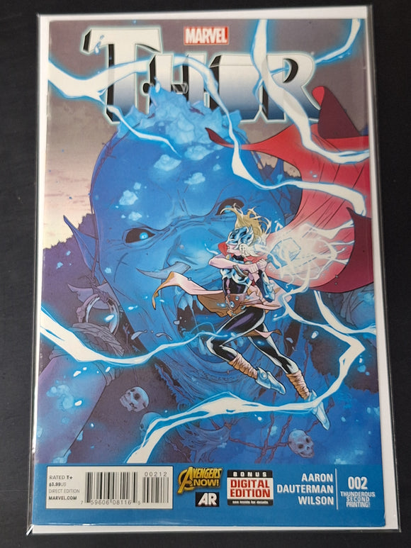 Thor 2 Marvel 2015 1st Full Jane Foster as Thor 2nd Printing