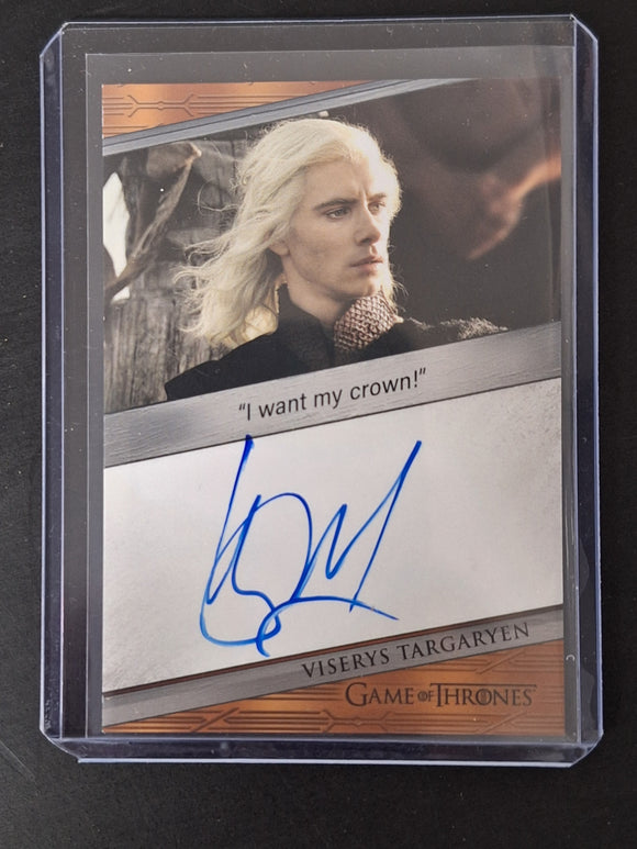 2023 Game of Thrones Art & Images Viserys Targaryan Auto Harry Lloyd