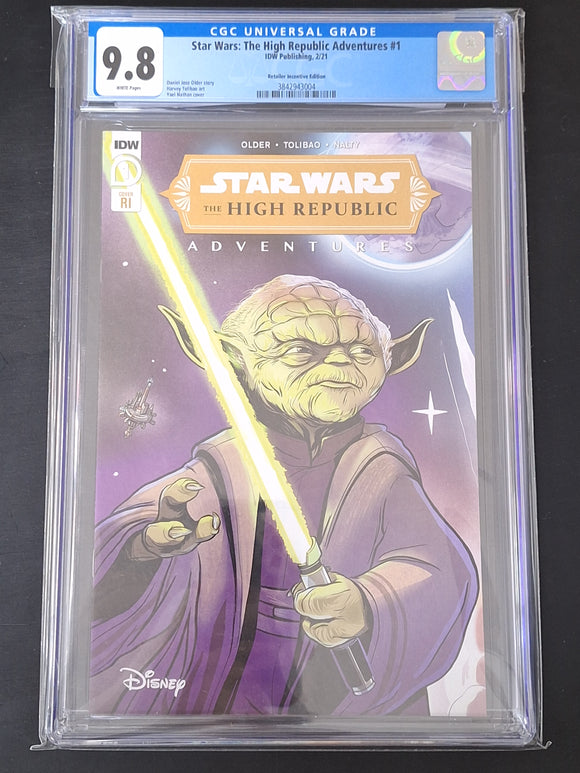 Star Wars: The High Republic Adventures 1 IDW 2021 Yael Nathan 1:10 Variant CGC 9.8