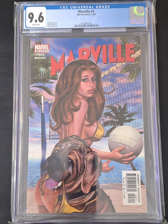 Marville 3 Marvel 2003 Greg Horn Cover CGC 9.6