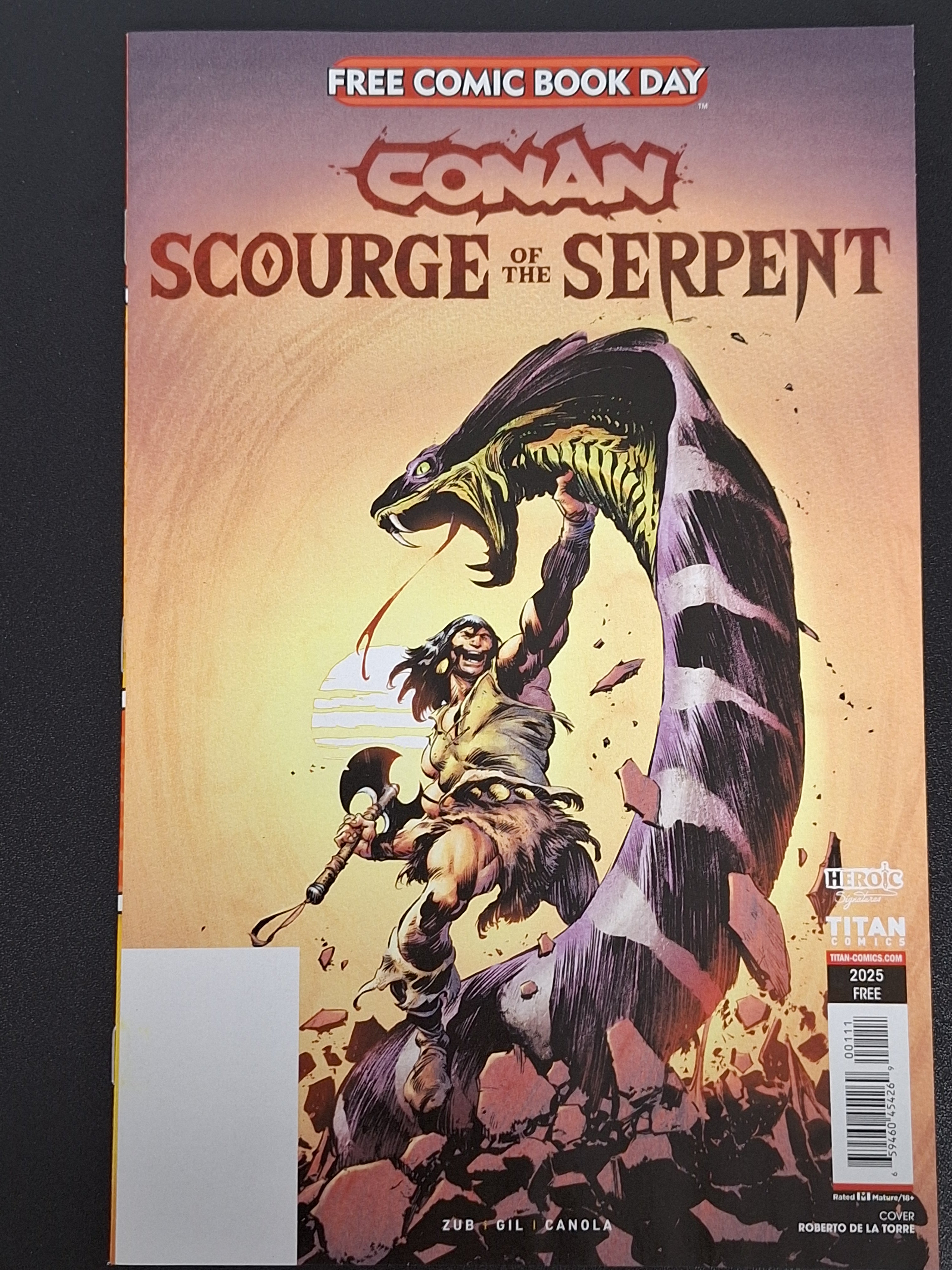 FCBD 2025 - TITAN - CONAN THE BARBARIAN SCOURGE OF THE SERPENT