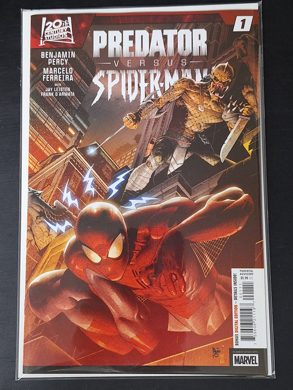 Predator Versus Spider-Man 1 Marvel 2025 Cover A