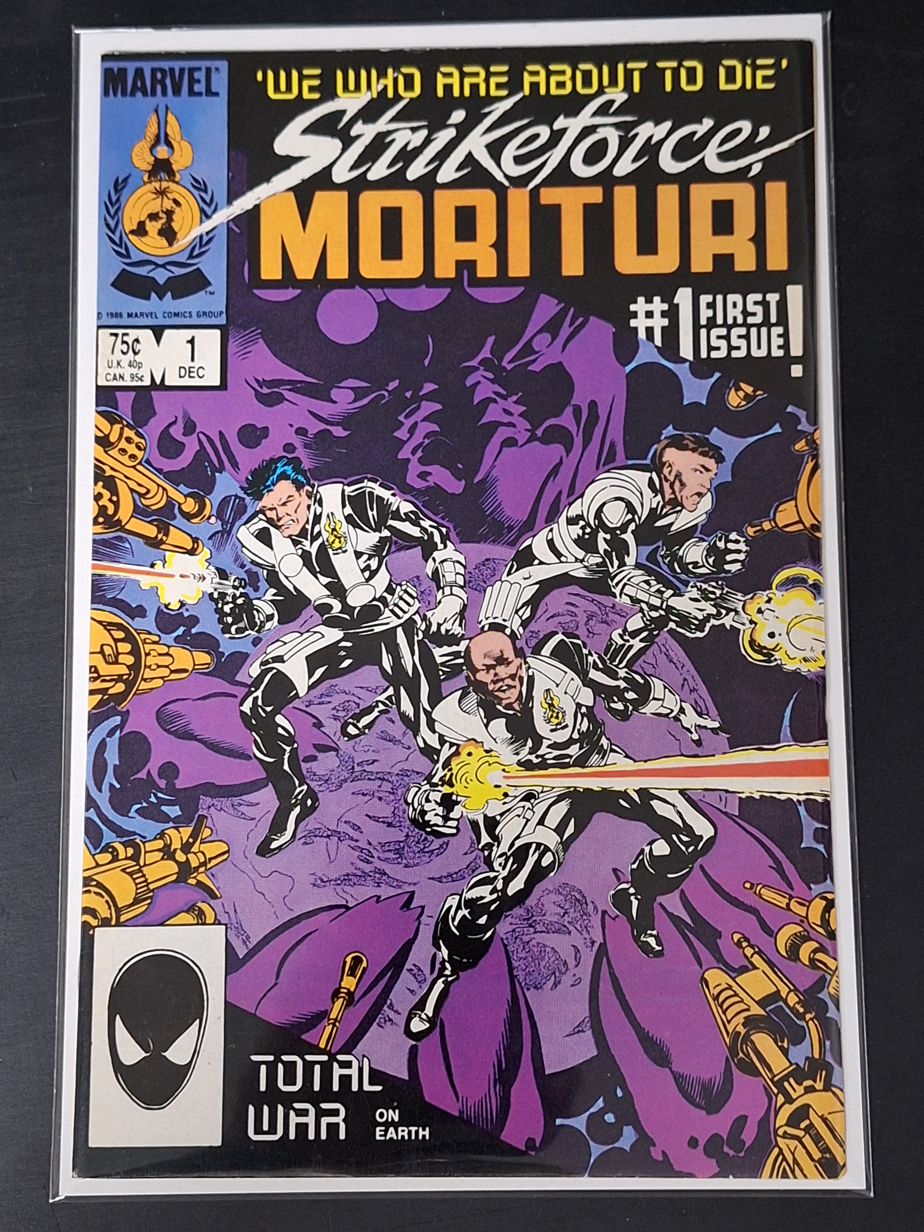 Strikeforce Morituri 1 Marvel 1986 Total War on Earth