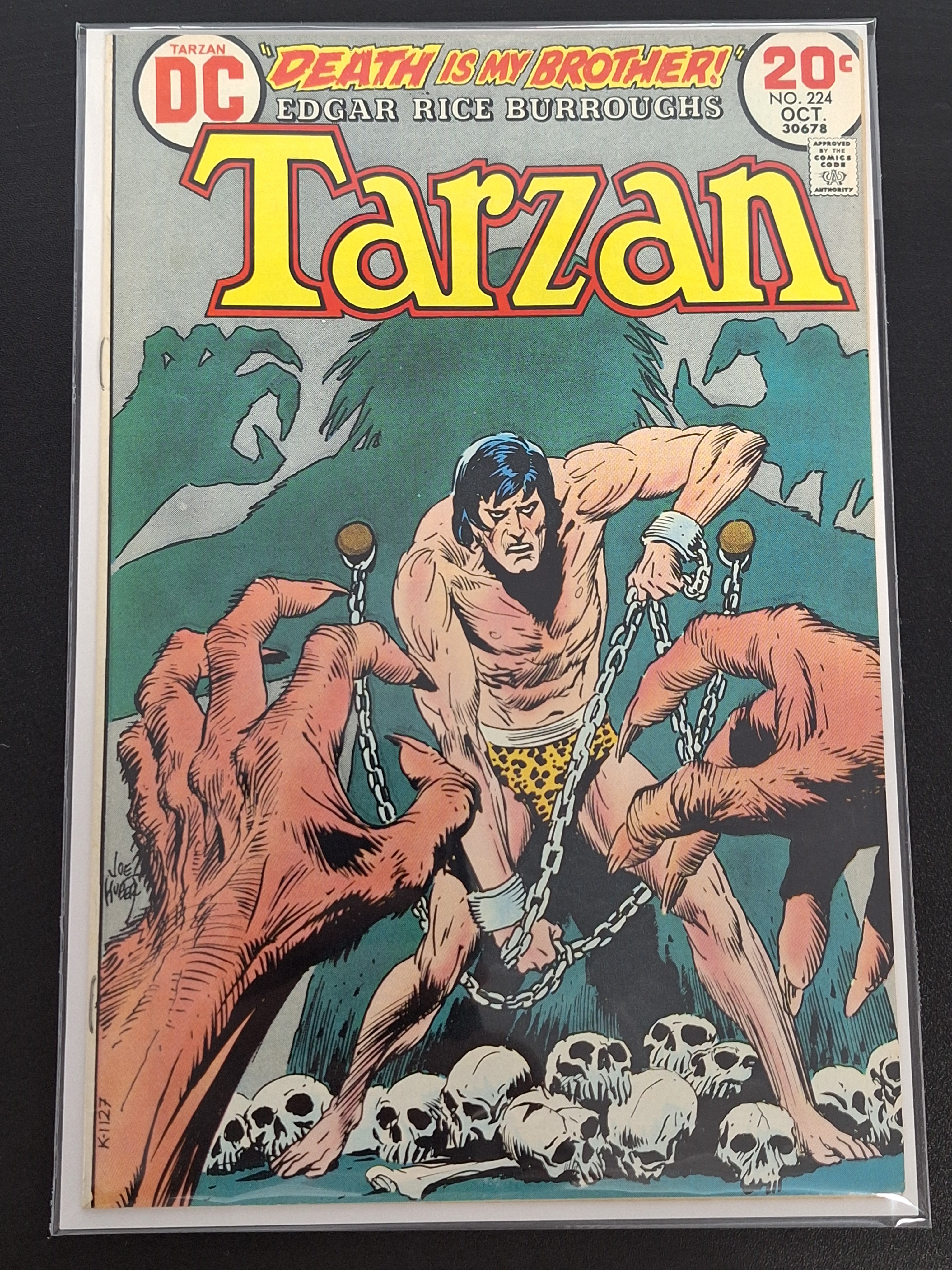 Tarzan 224 DC 1973 Joe Kubert Cover