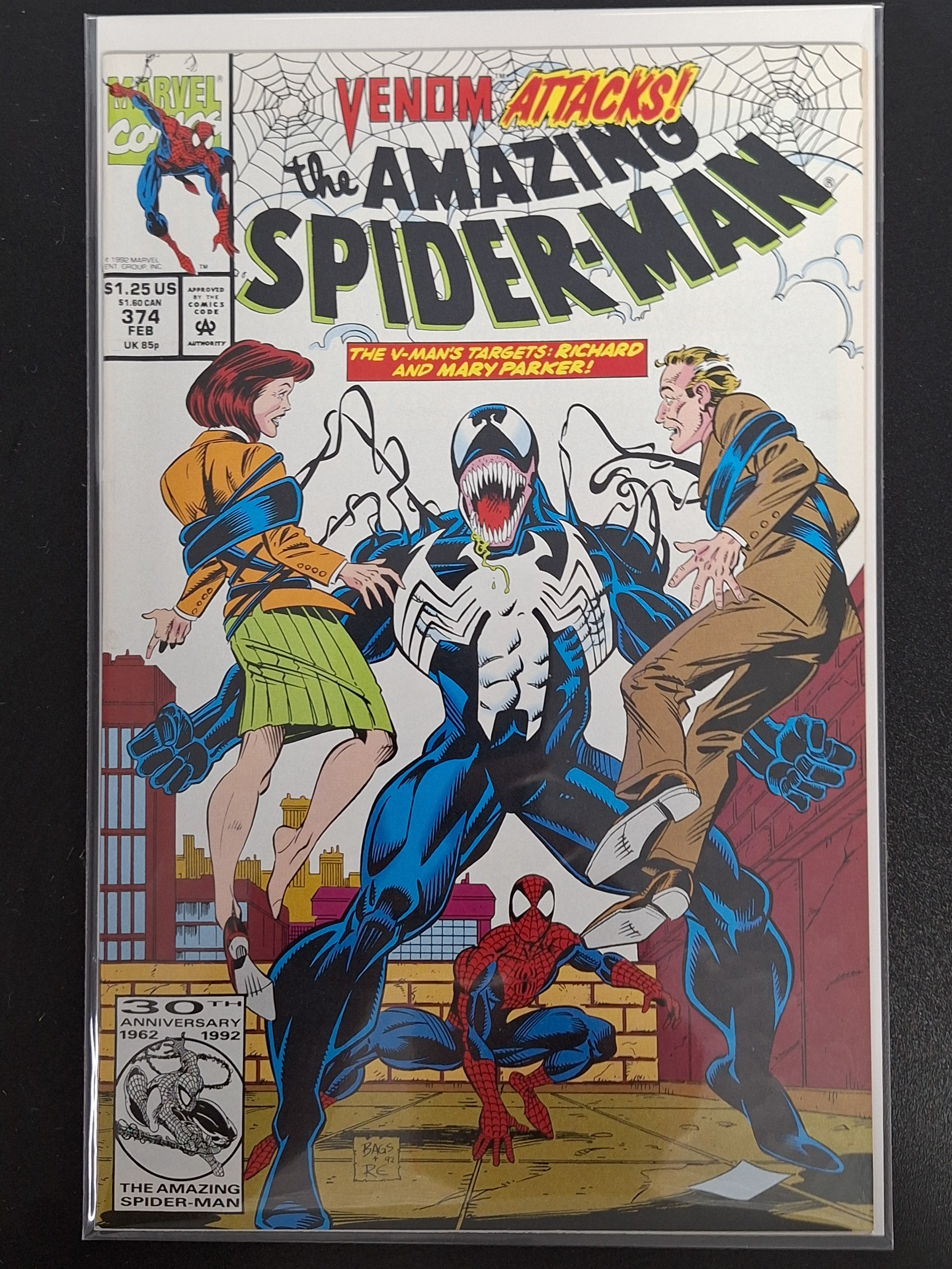 Amazing Spider-Man 374 Marvel 1993 Classic Venom Cover