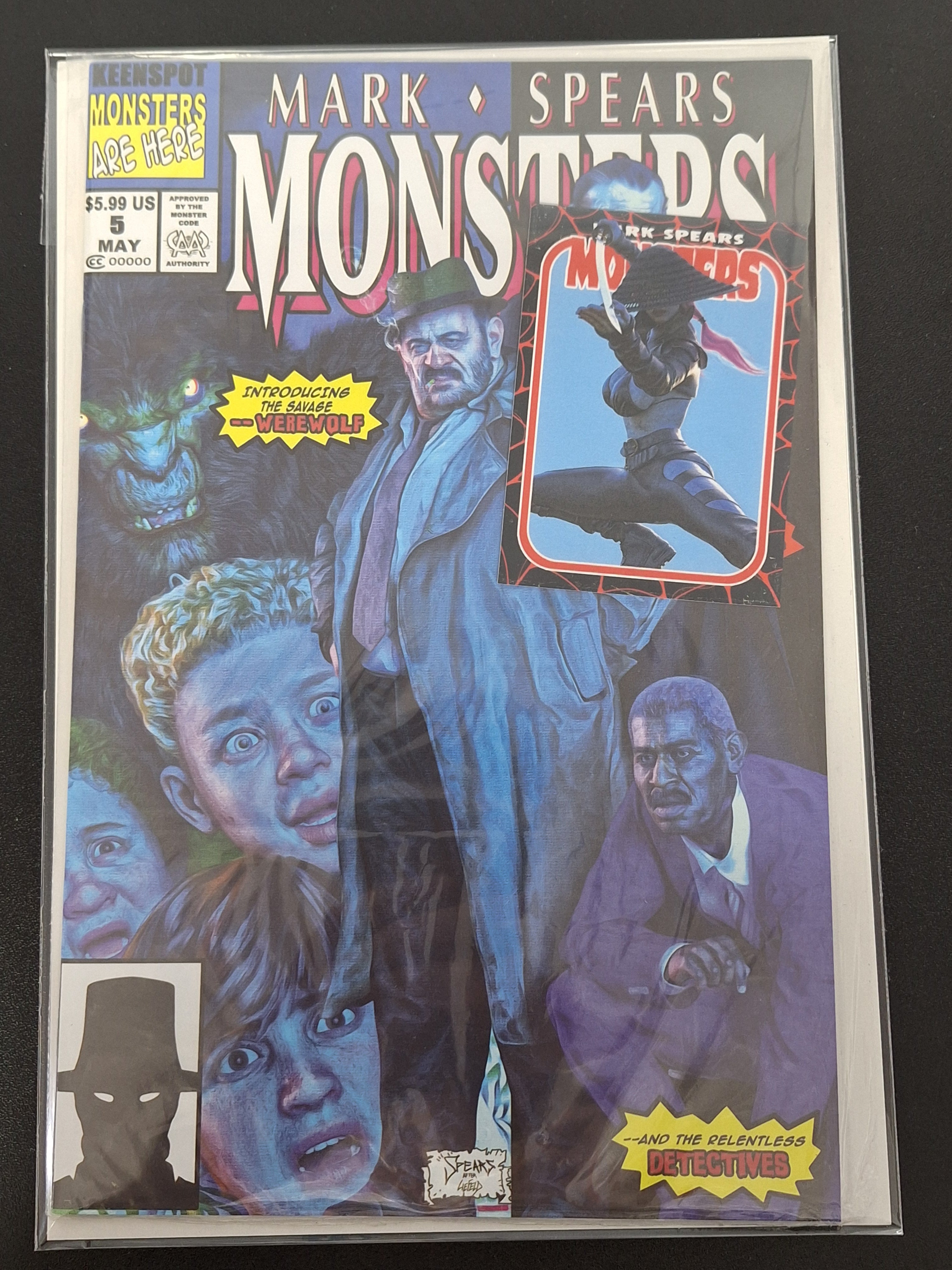 Mark Spears Monsters 5 Keenspot 2025 Cover D Polybagged With Ninja Card