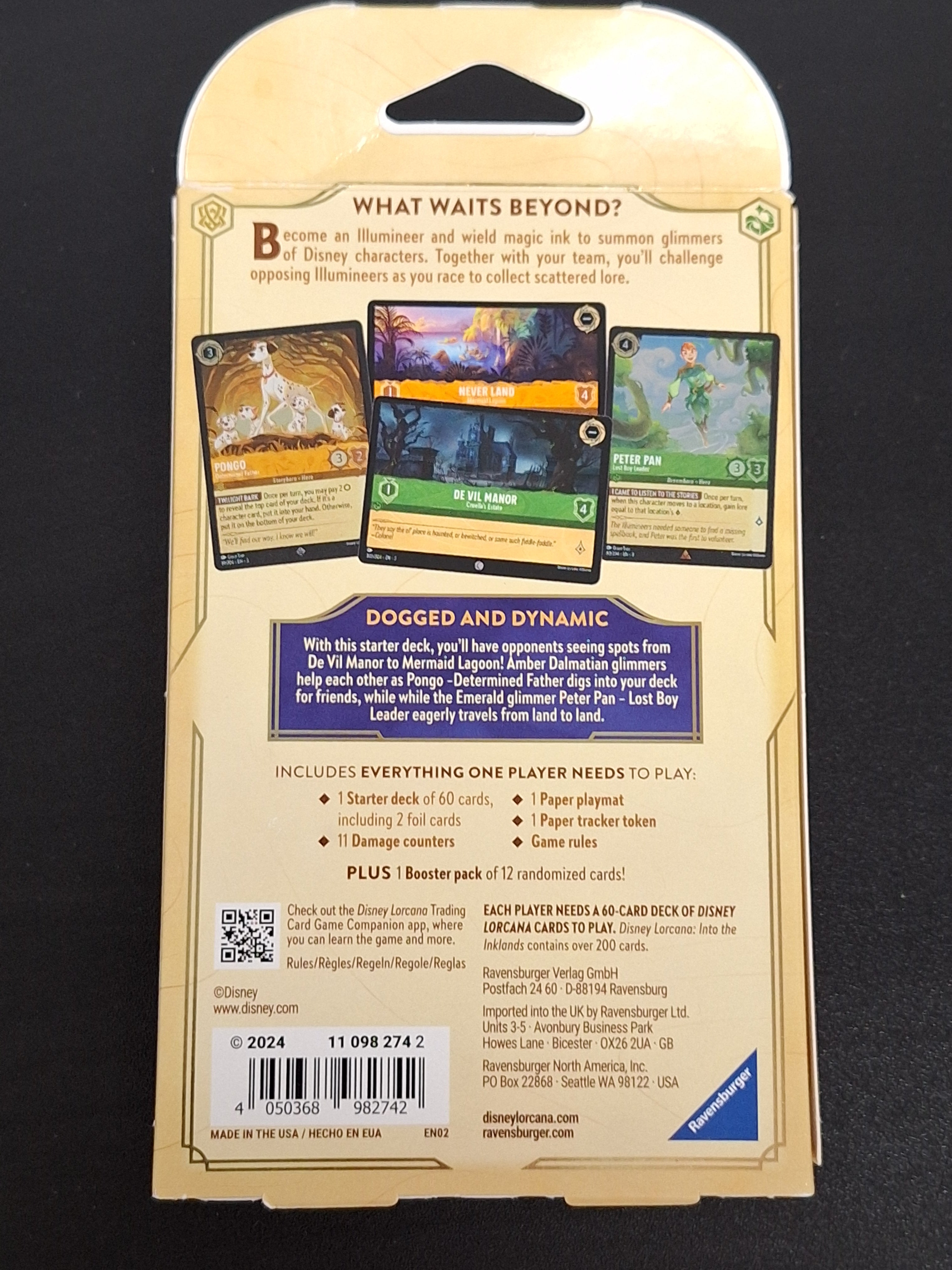 Disney Lorcana: Into the Inklands: Starter Deck  - Dalmatians & Peter Pan - Sealed