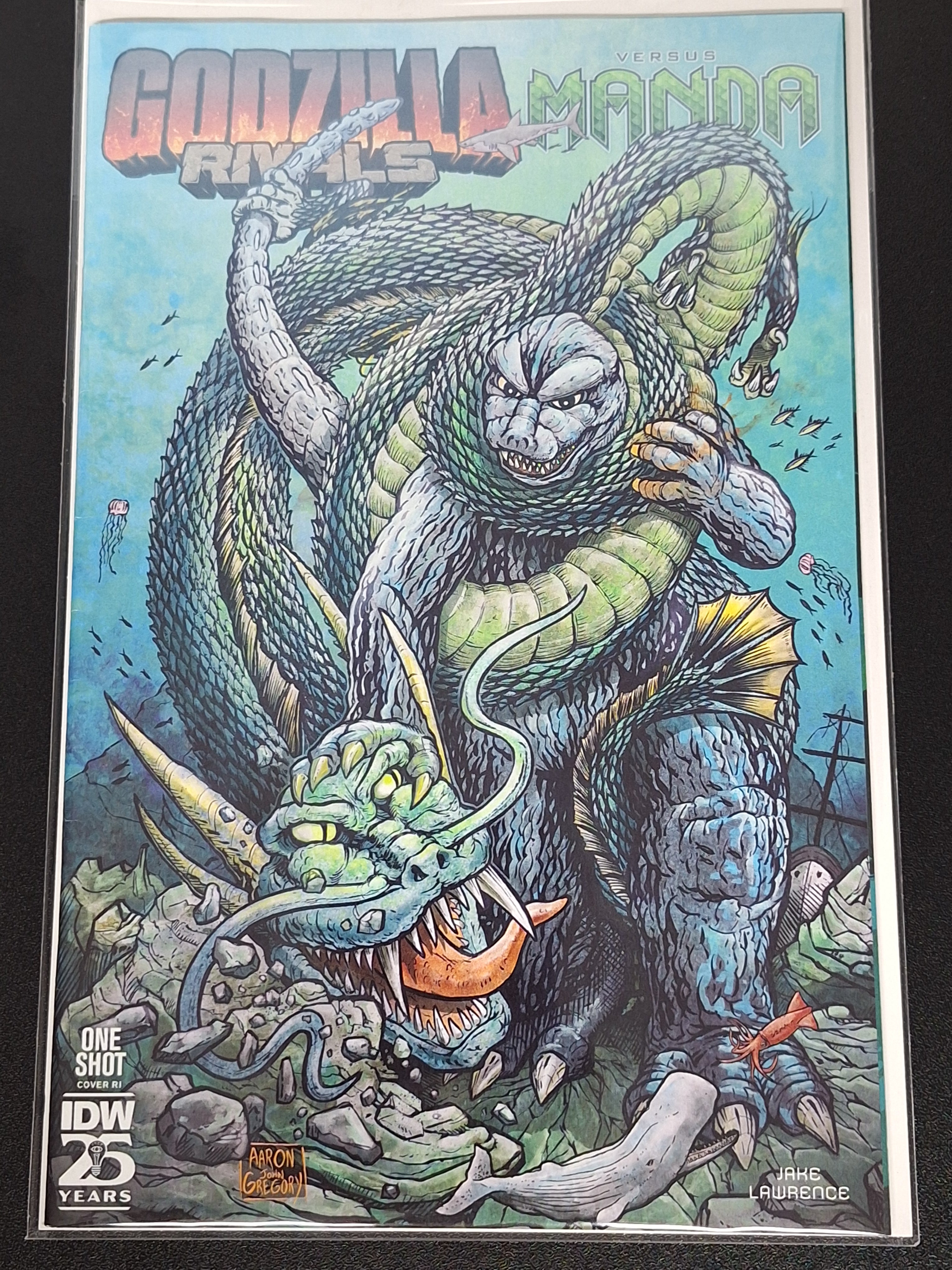 Godzilla Rivals Versus Manda IDW 2024 Aaron Gregory 1:10 Variant