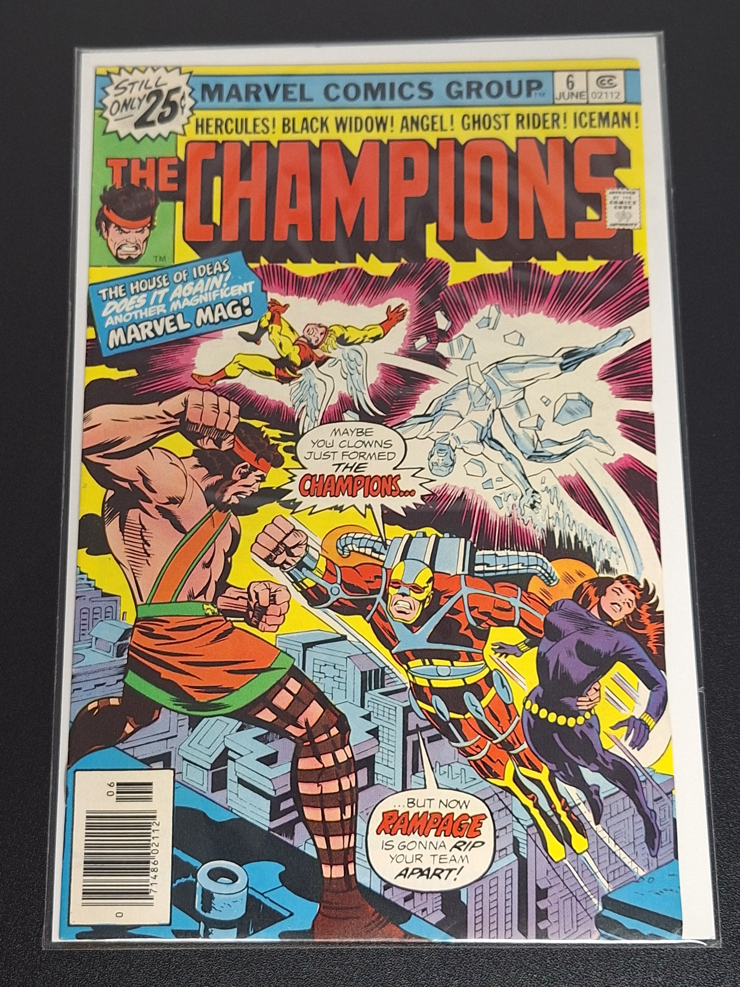 Champions 6 Marvel 1976 2nd App of Rampage, Black Widow Becomes Leader
