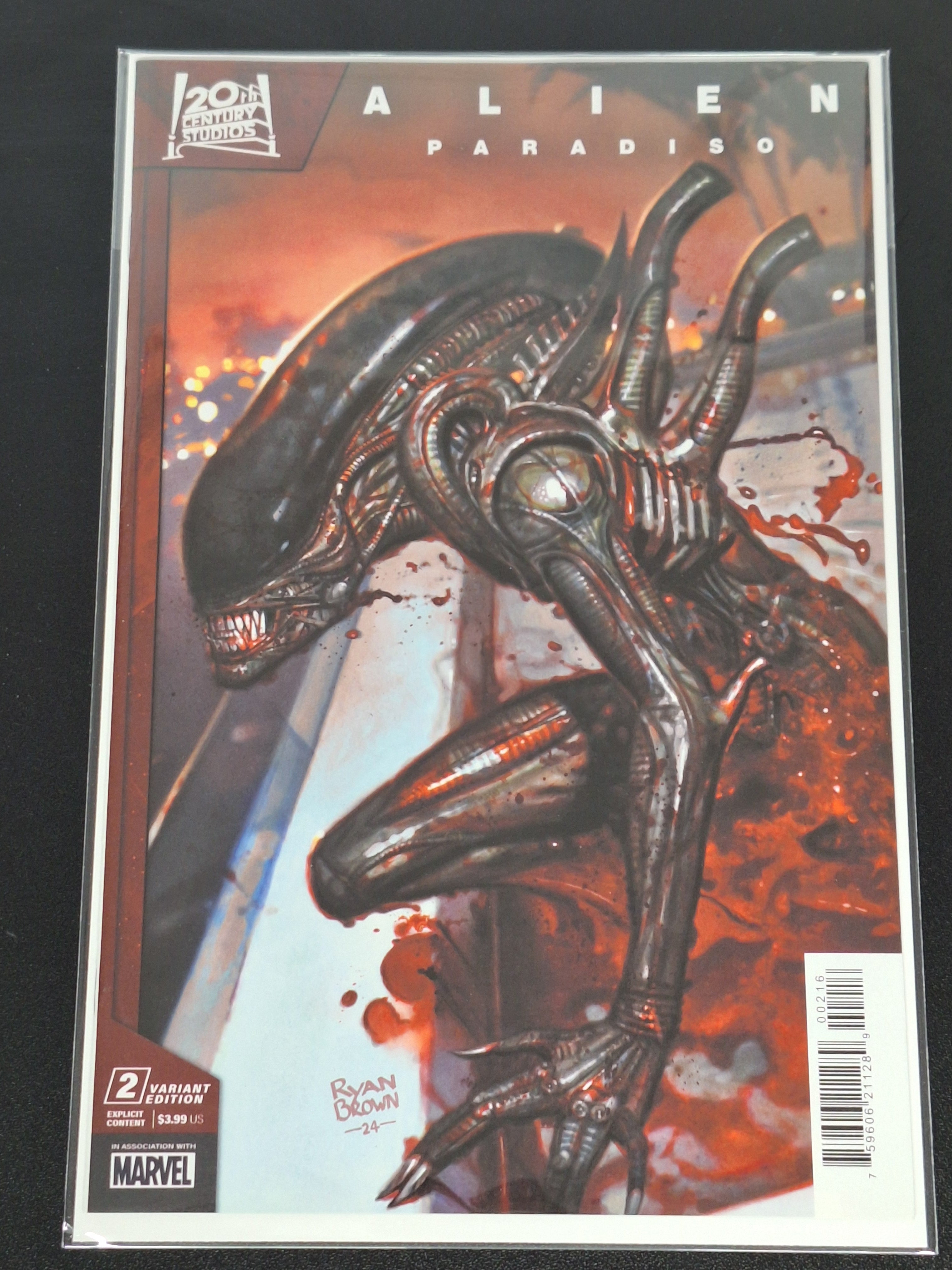 Alien: Paradiso 2 Marvel 2025 Ryan Brown 1:25 Variant