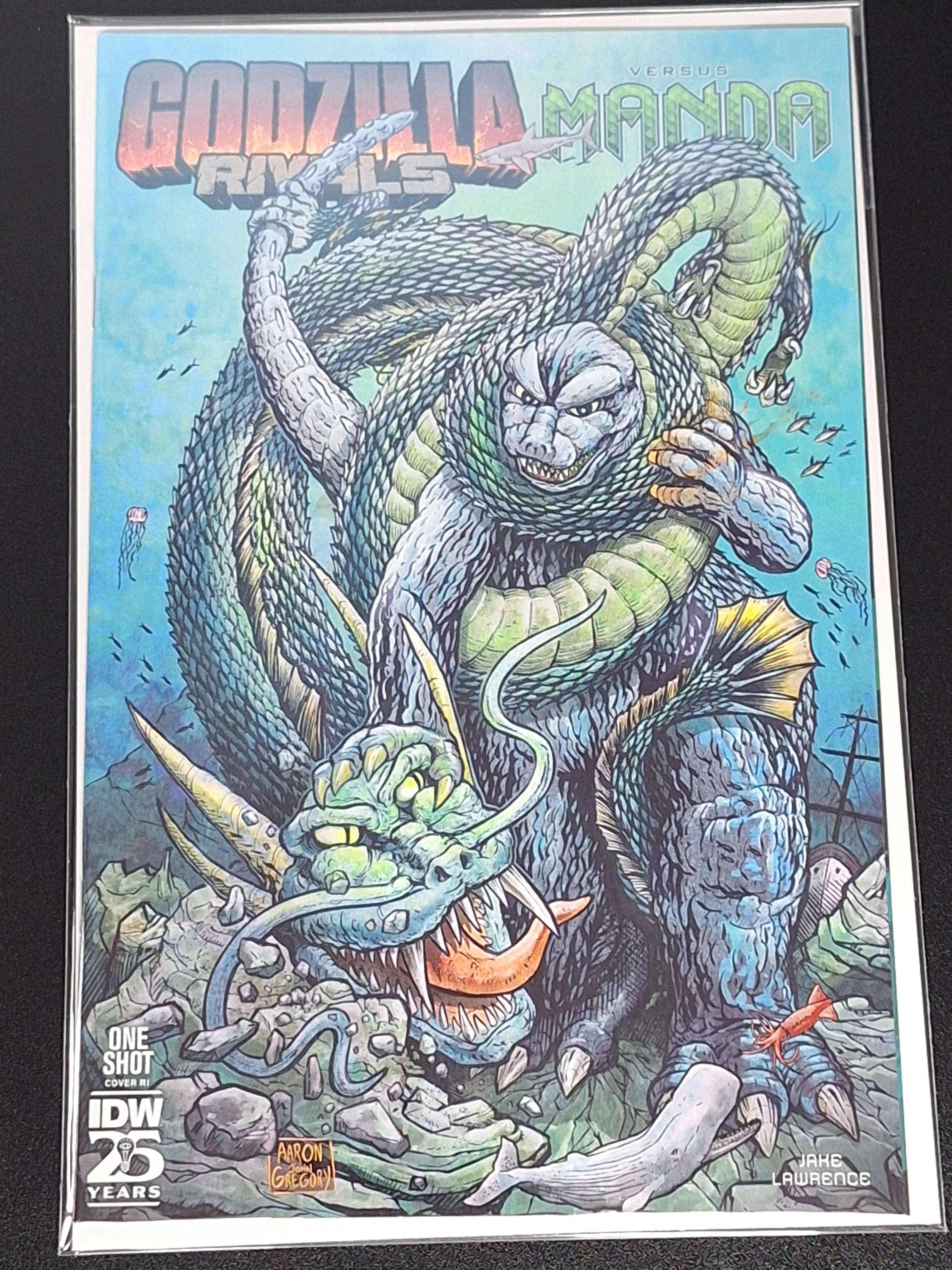 Godzilla Rivals Versus Manda 1 Aaron Gregory 1:10 Retailer Incentive Variant