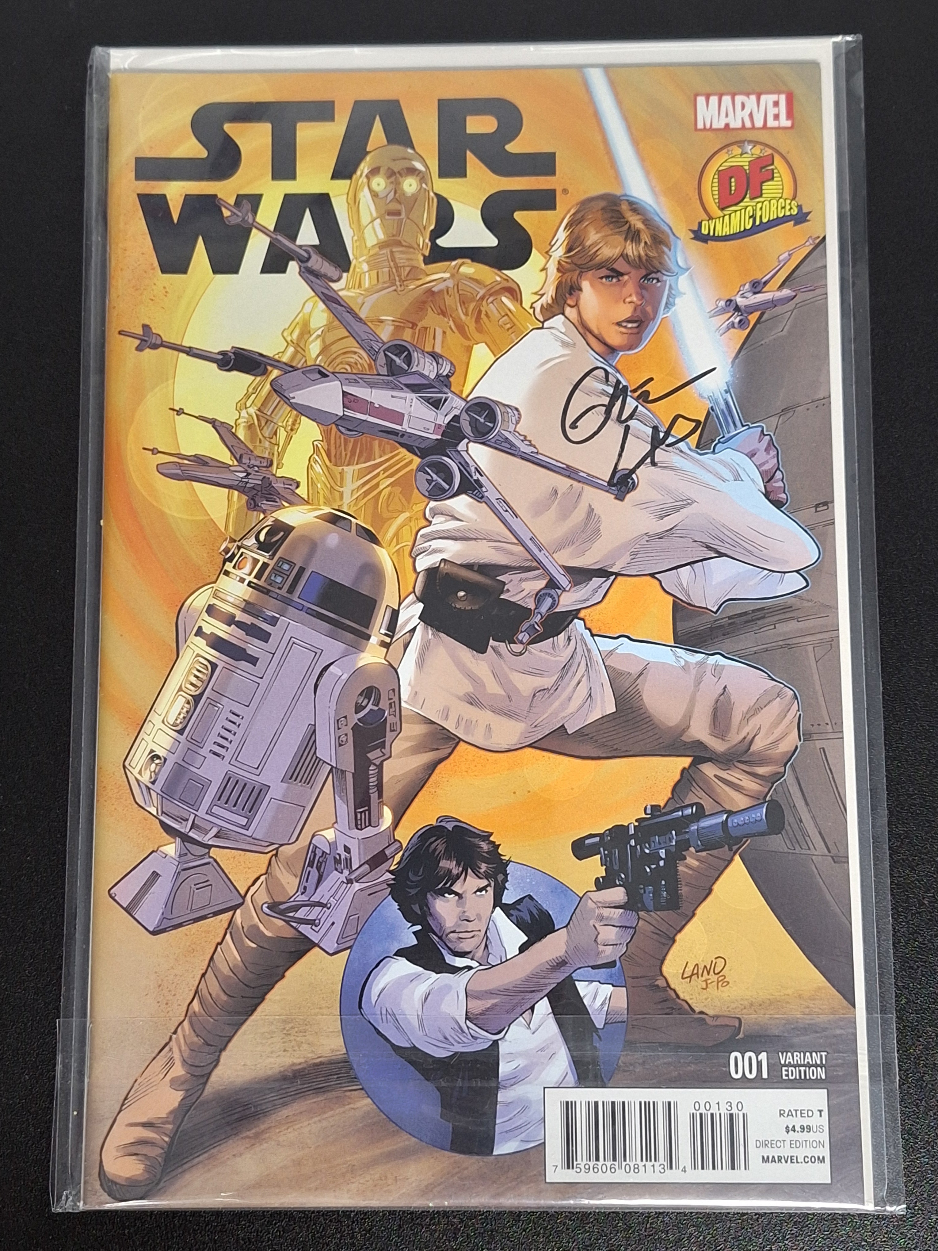 Star Wars 1 Marvel Dynamic Forces Edition Signed By Greg Land