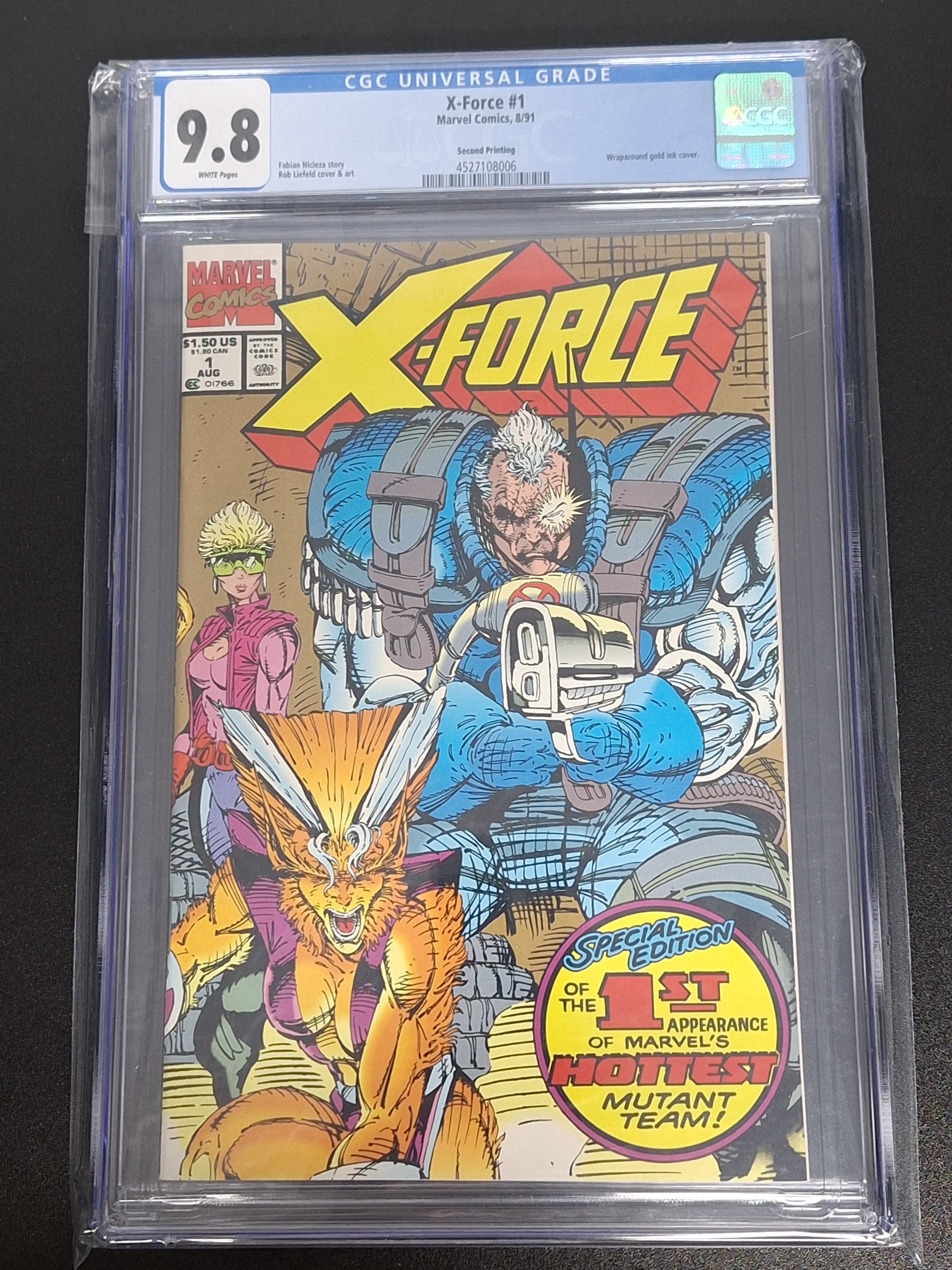 X-Force 1 Marvel 1991 Scarce Gold Second Printing CGC 9.8