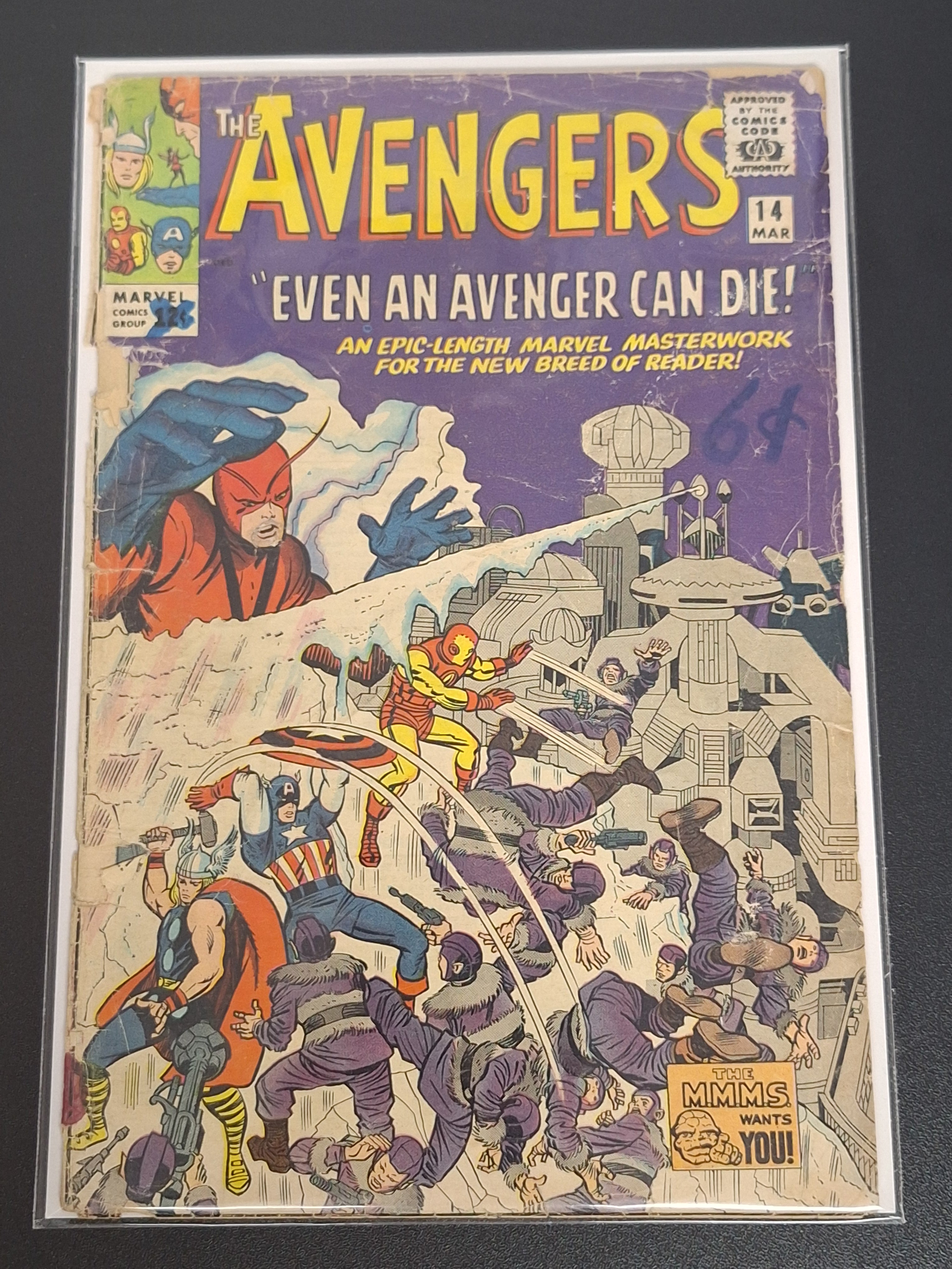The Avengers 14 Marvel 1965 1st App of Ogor, Scarce Early Issue