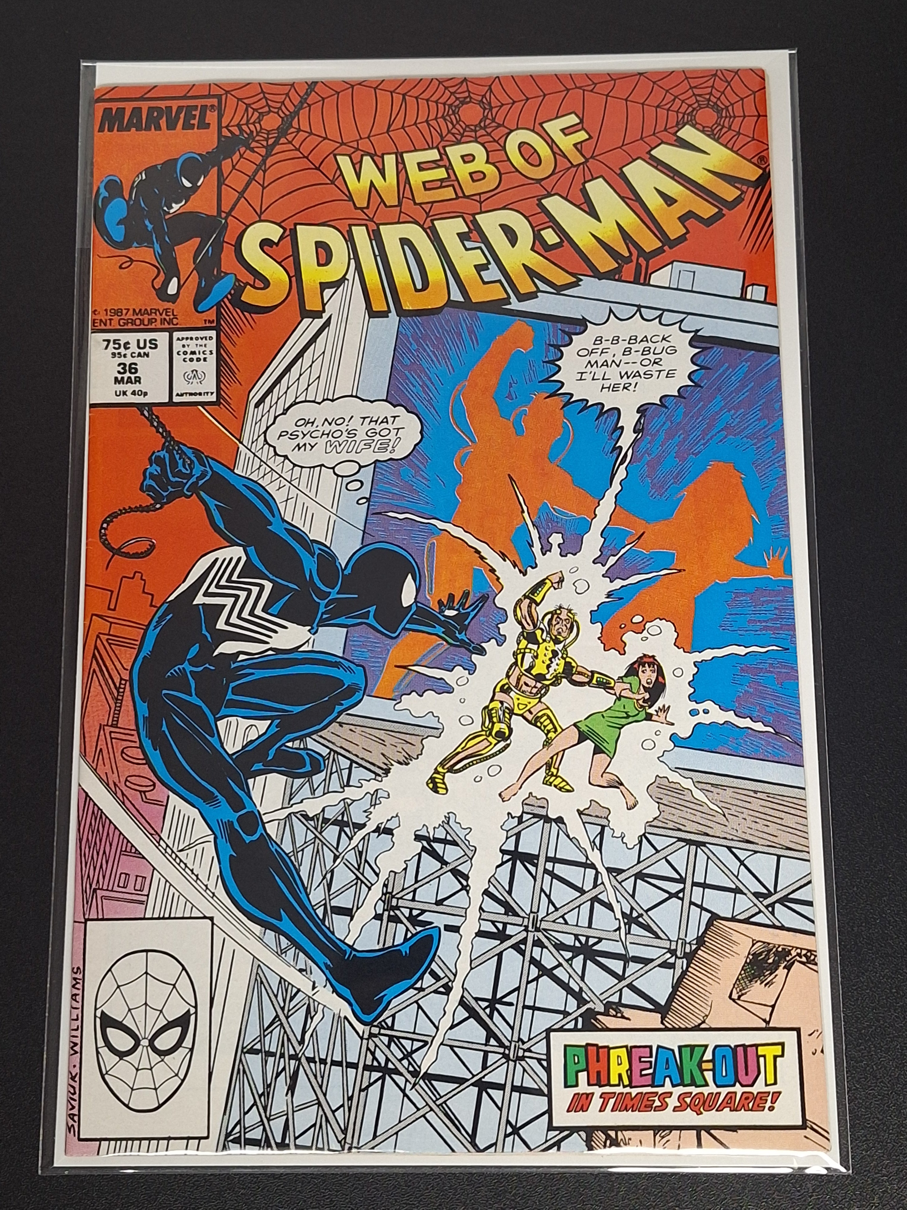 Web Of Spider-Man 36 Marvel 1988 1st App of Tombstone