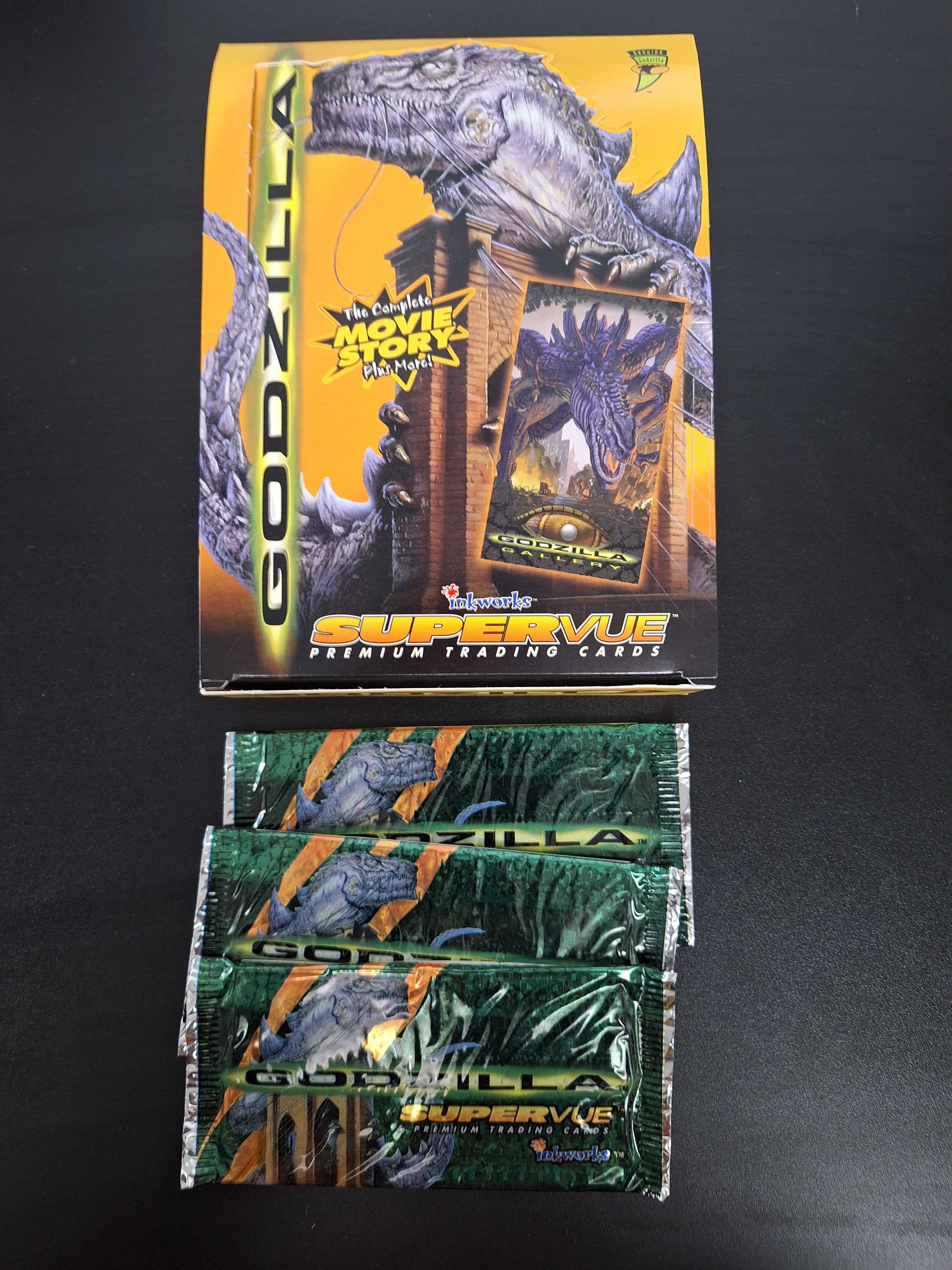 Godzilla Inkworks 1998 Supervue Premium Trading Cards - 3 Packs