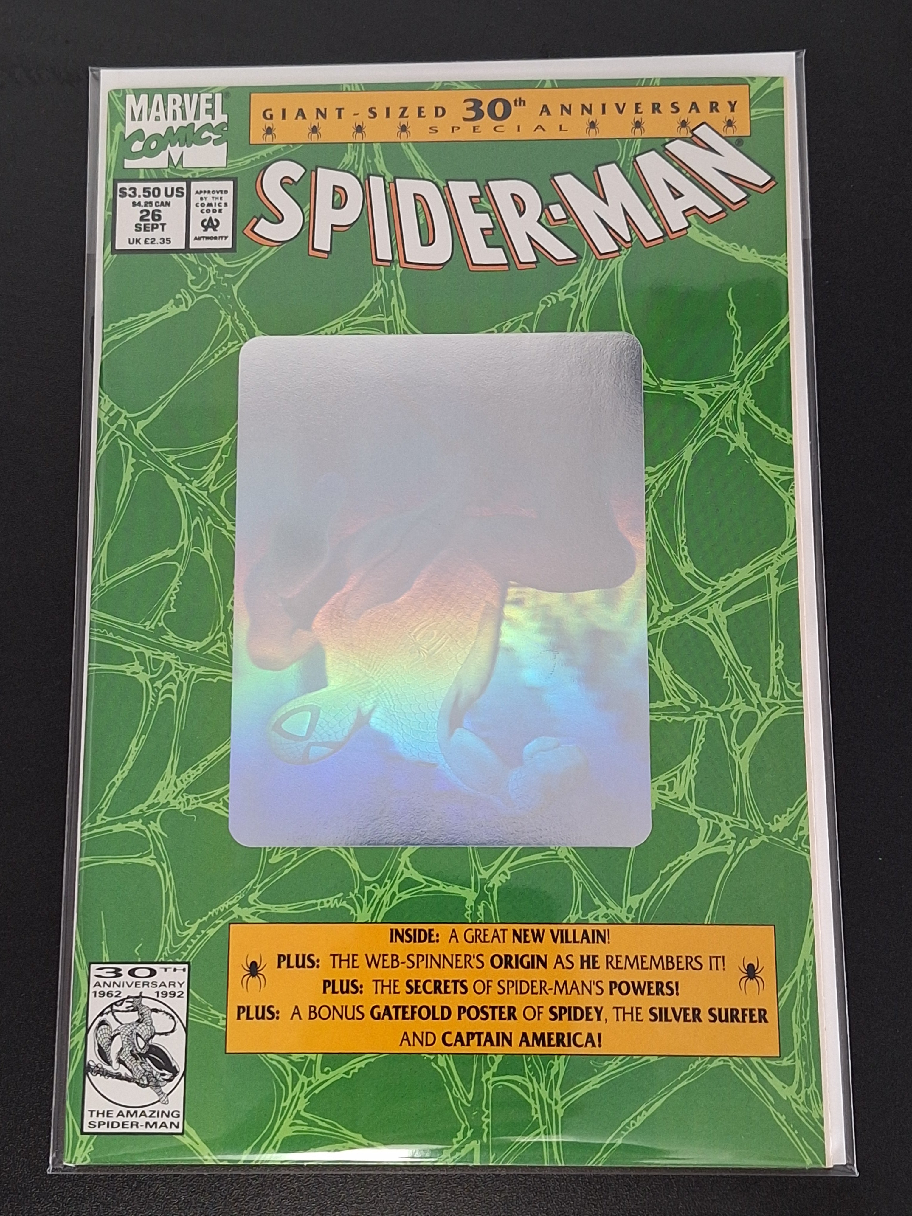 Spider-Man 26 Marvel 1992 Hologram Cover Giant 30th Anniversary