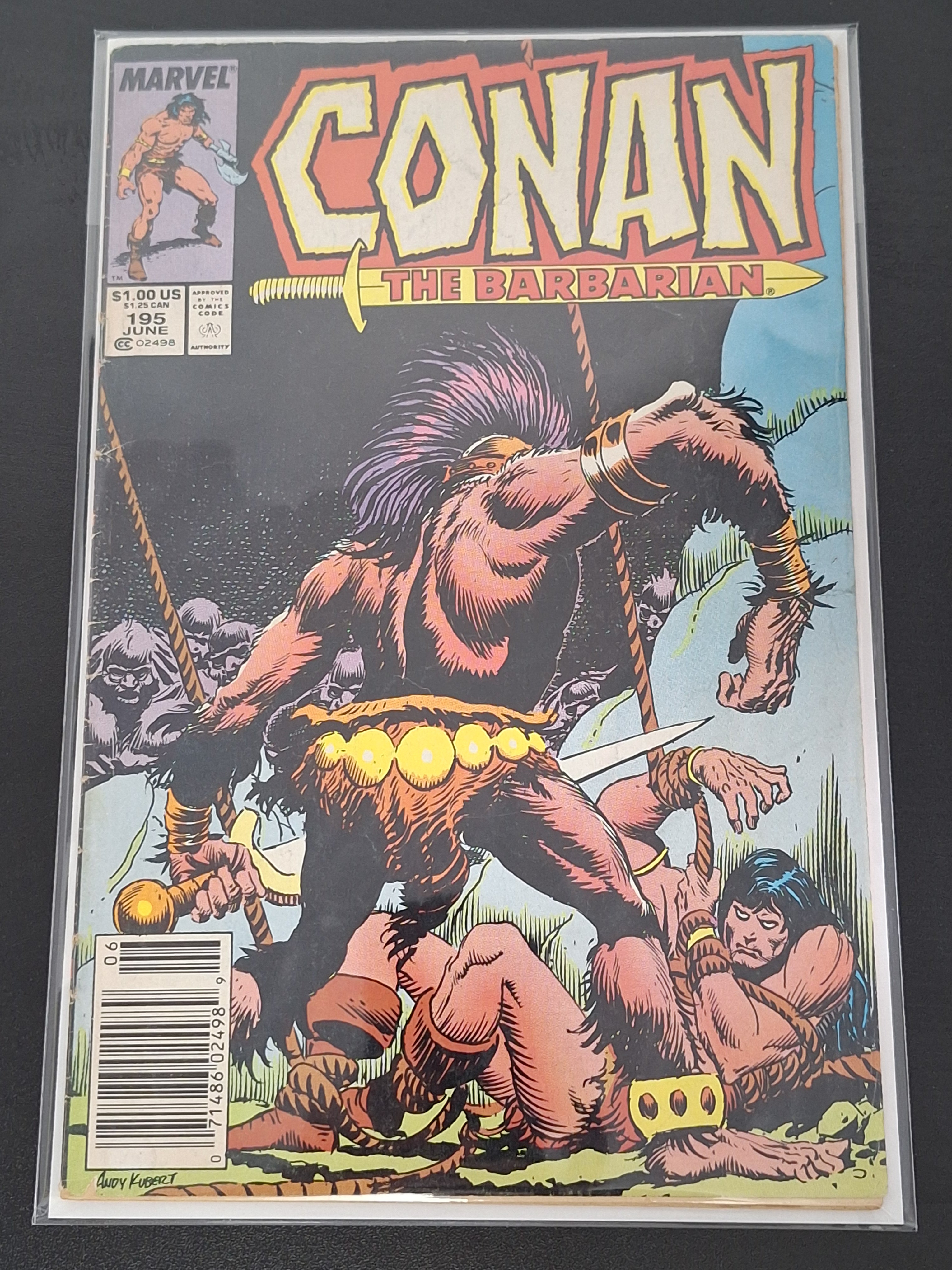 Conan The Barbarian 195 Marvel 1987 Newsstand