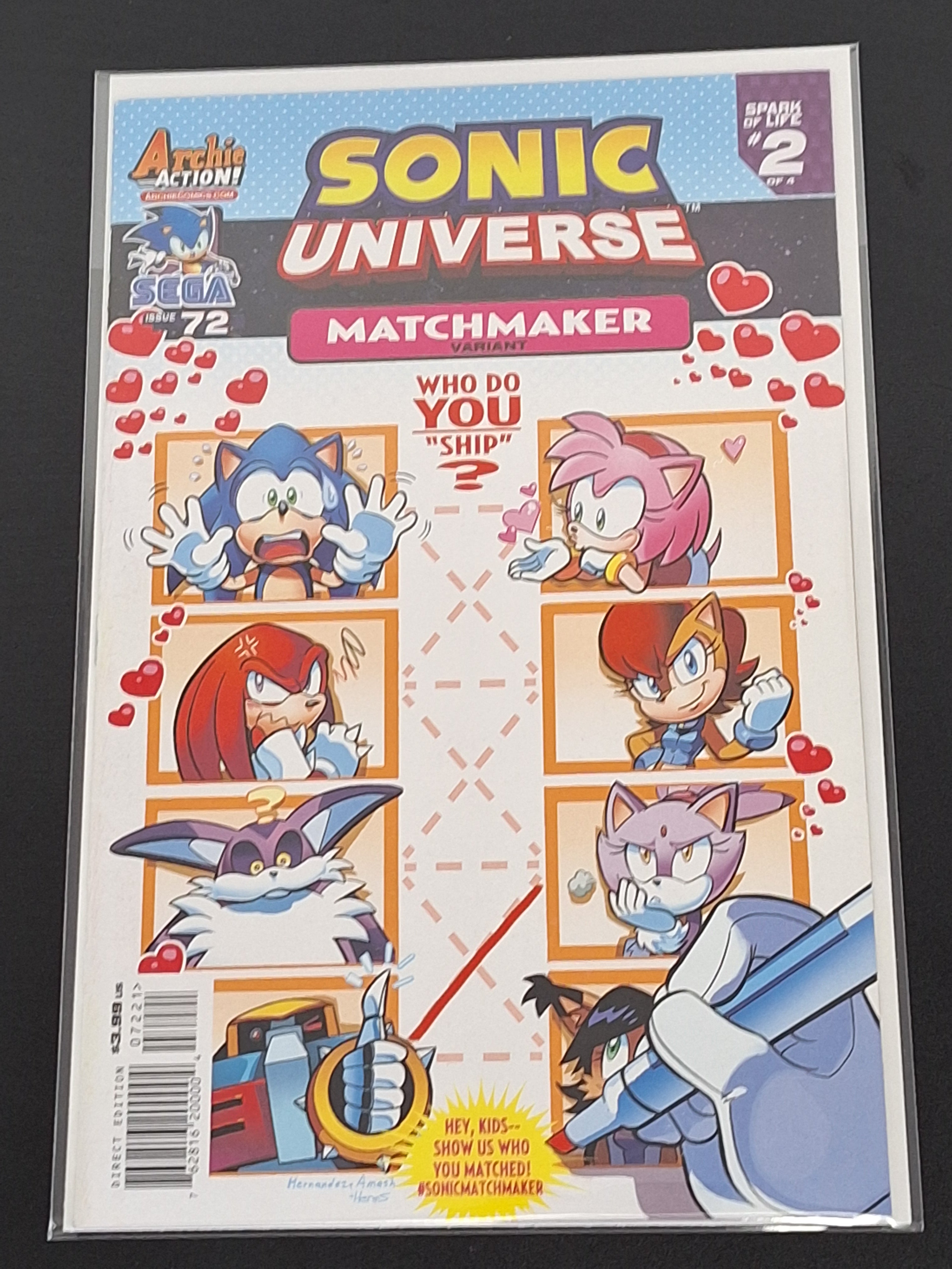 Sonic Universe 72 Archie Comics 2015 Matchmaker Variant Very Scarce Series