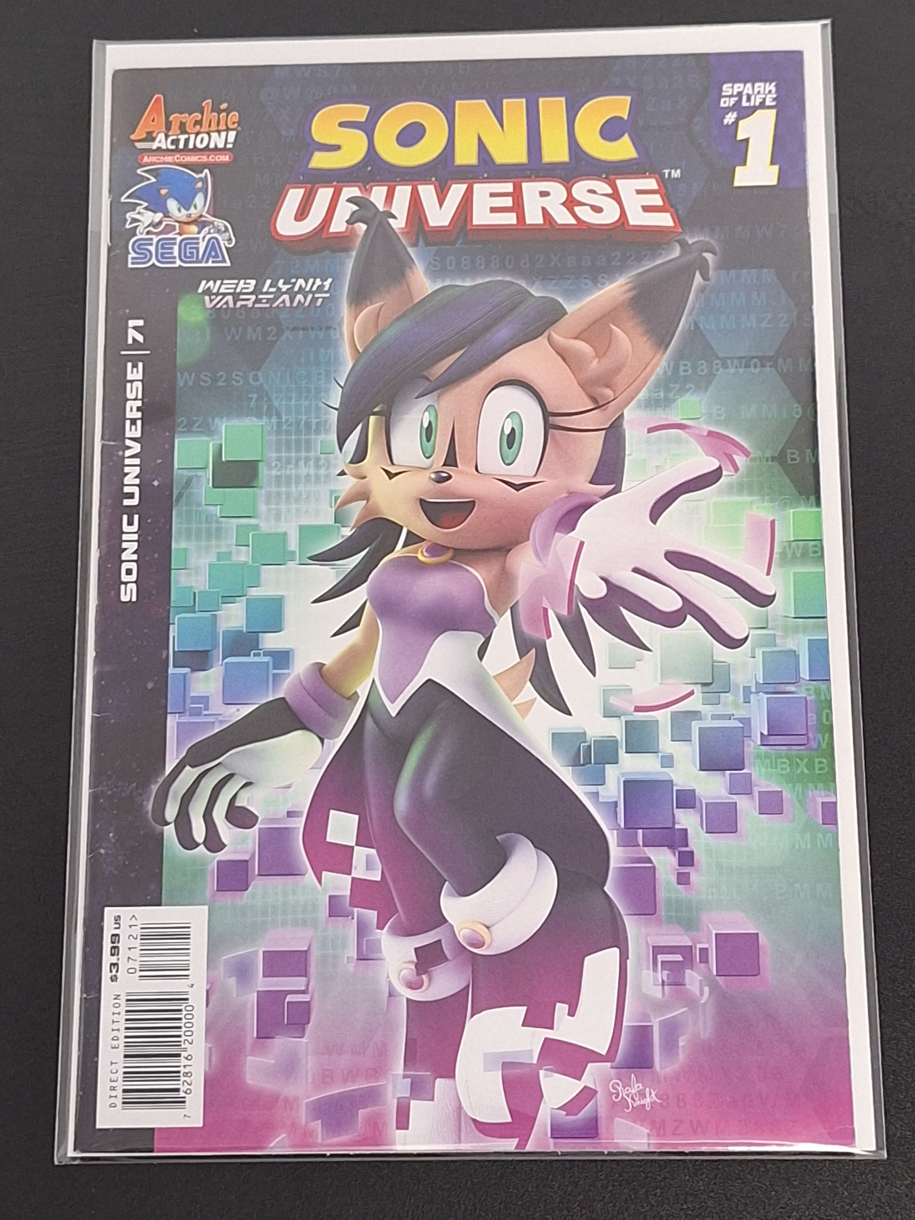Sonic Universe 71 Archie Comics 2014 Web Lynx Variant Very Scarce Series