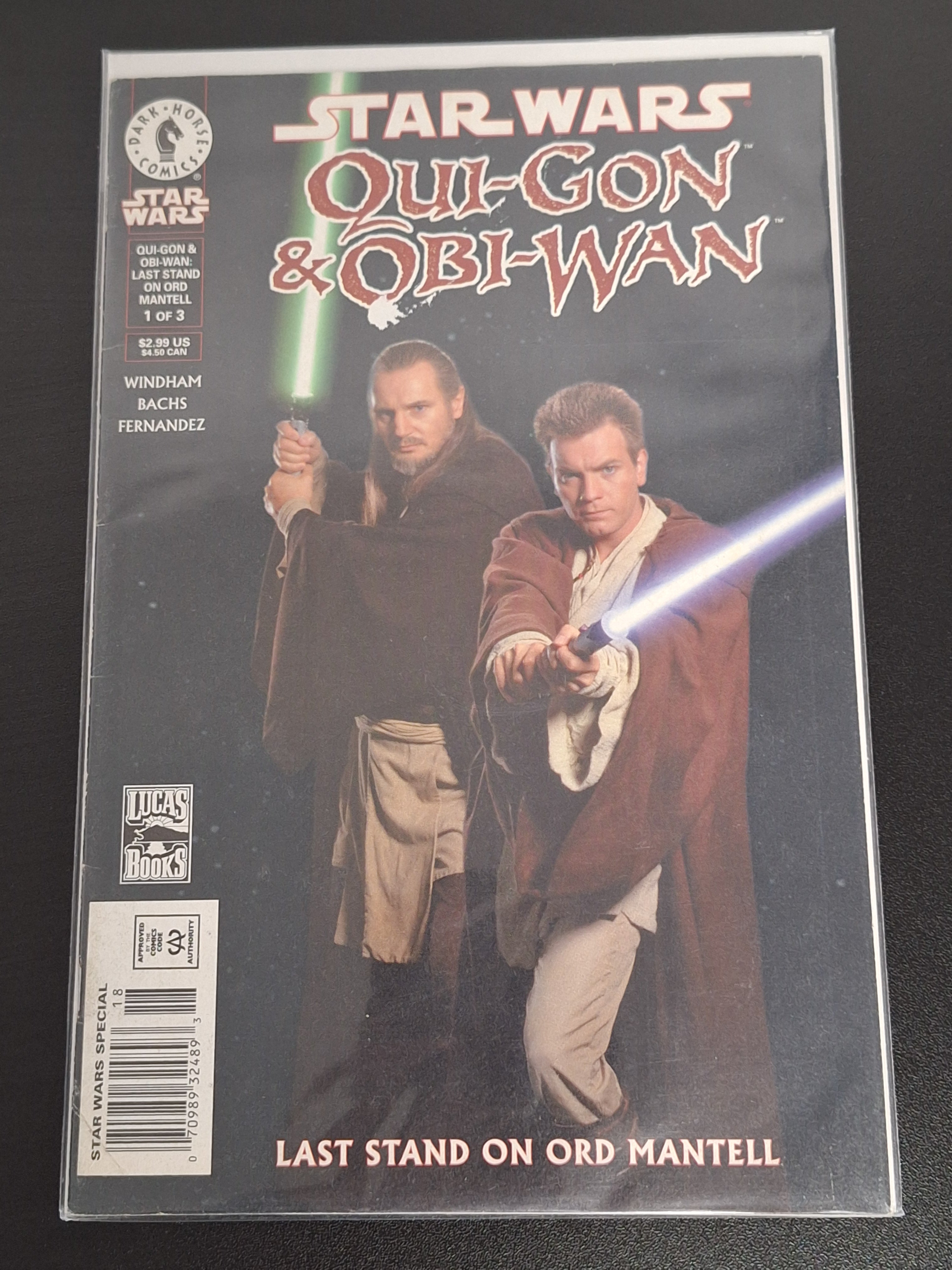 Star Wars Qui-Gon & Obi-Wan: Last Stand On Ord Mantell 1 Dark Horse 2000 Rare Newsstand Variant