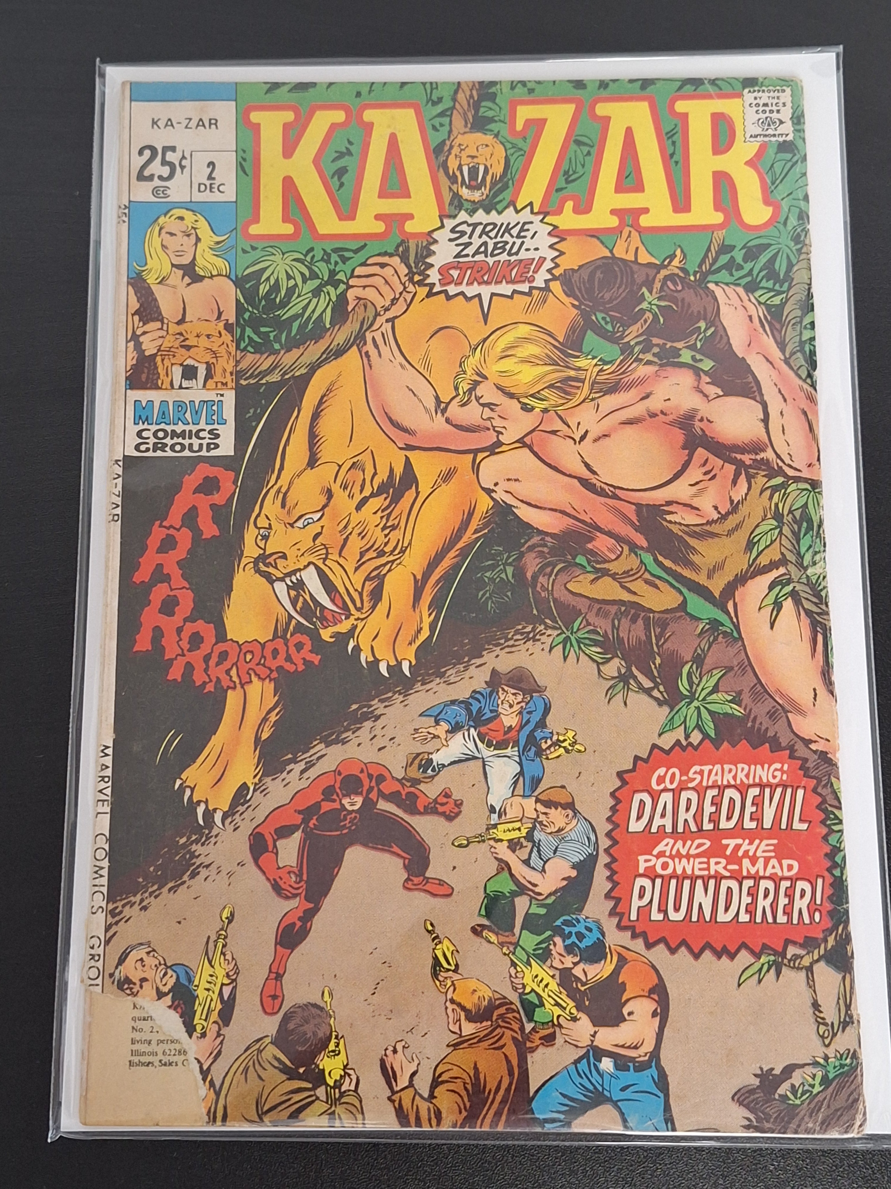 Ka-Zar 2 Marvel 1970 Daredevil Crossover