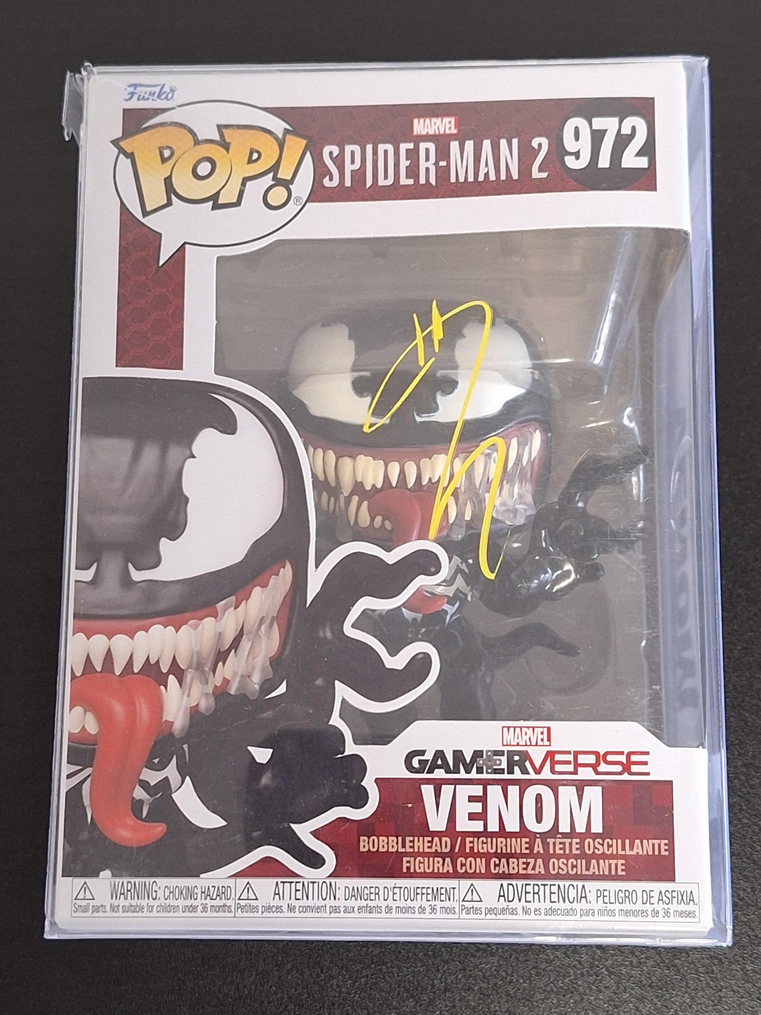Funko POP! - Spider-Man 2 Gamerverse Venom 972 - Signed By Tom Hardy - KBA Auto