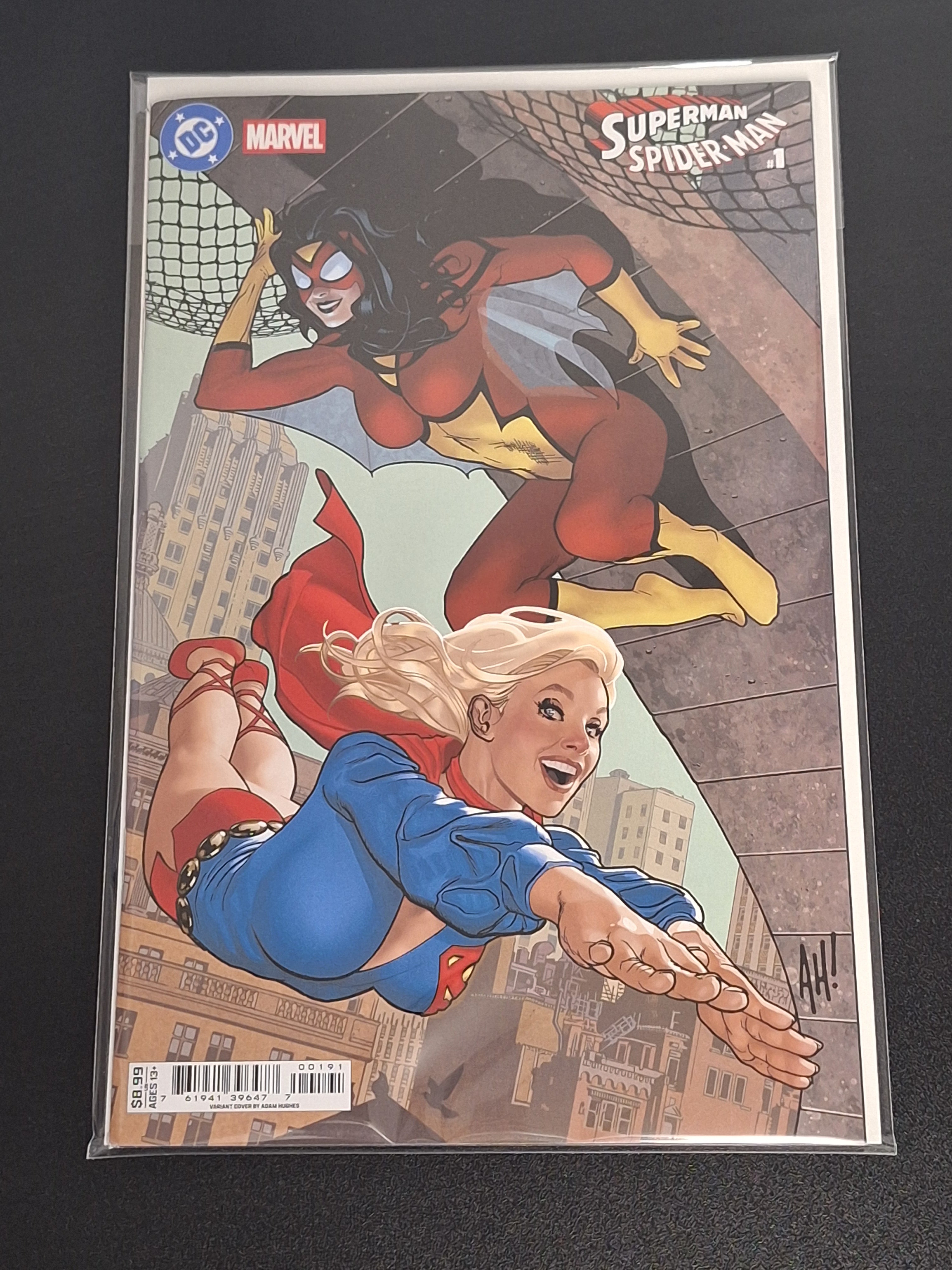 Superman Spider-Man 1 DC Marvel 2026 Adam Hughes Variant