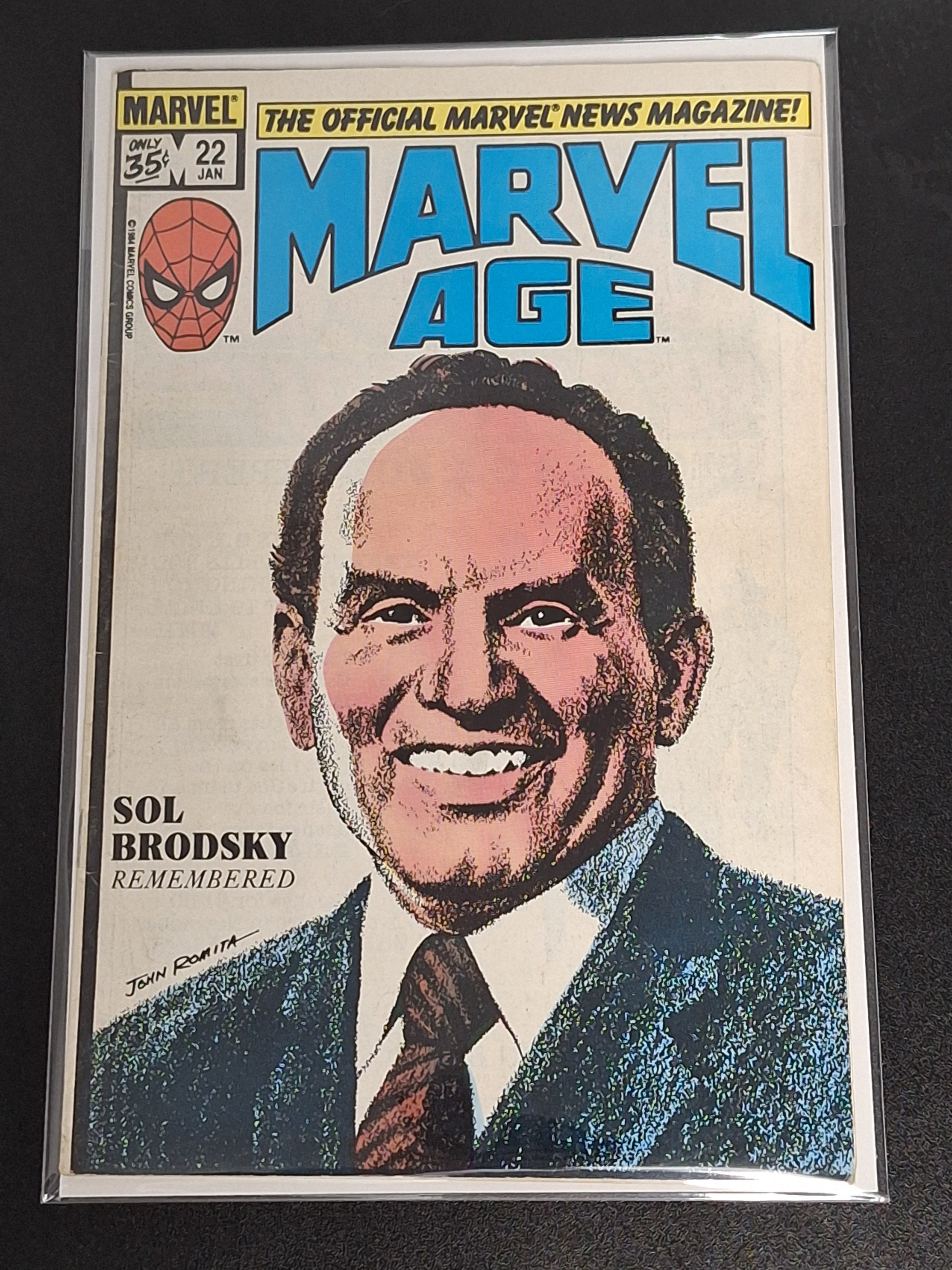 Marvel Age 22 Marvel 1986 Sol Brodsky Remembered