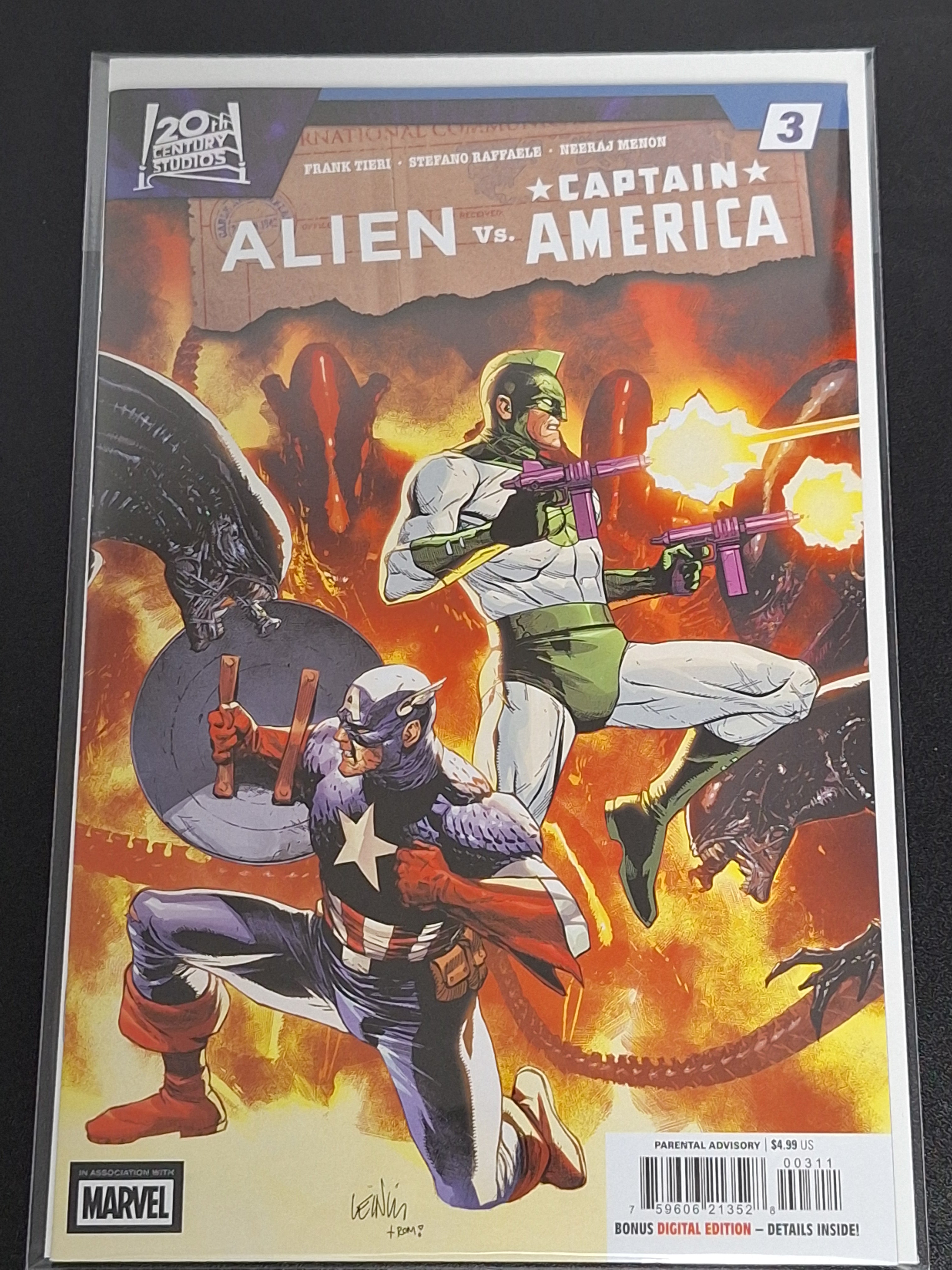 Alien Vs Captain America 3 Marvel 2026 Cover A