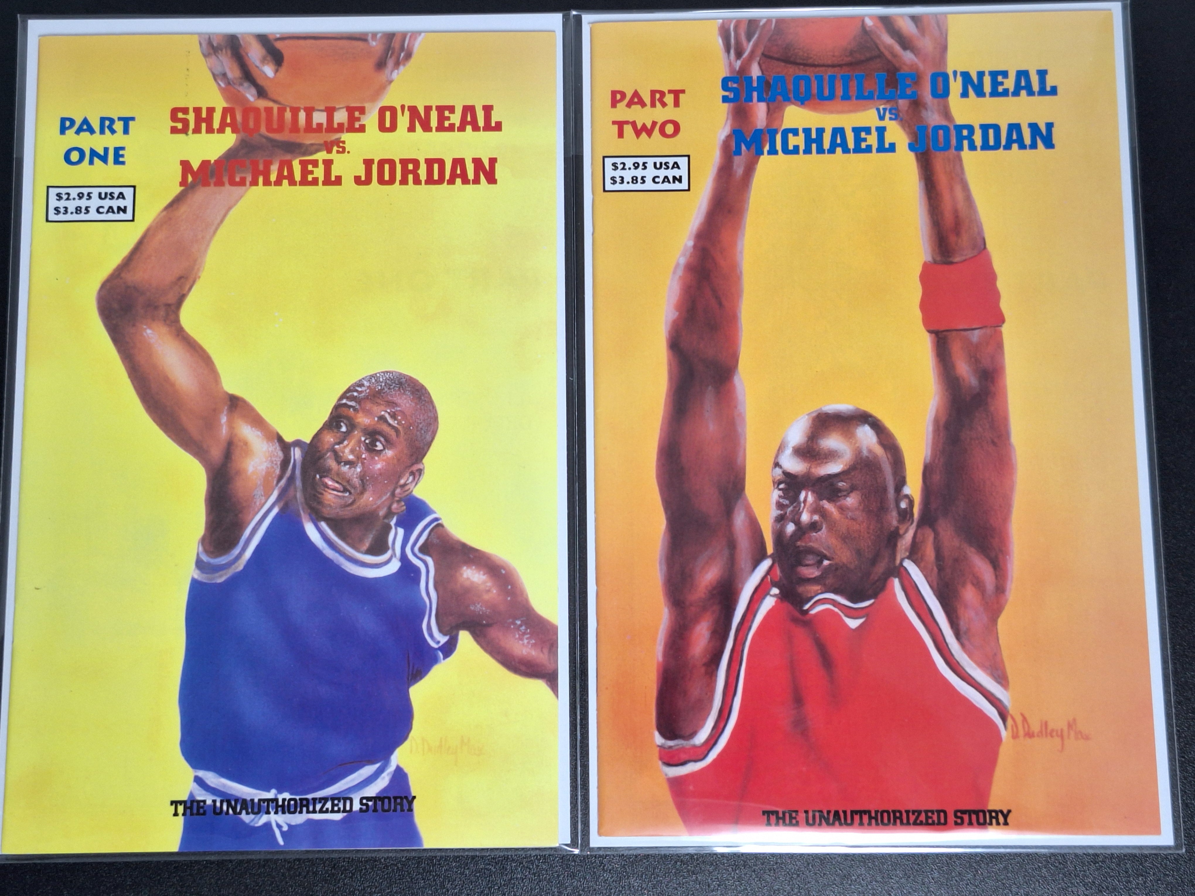 Shaquille O'Neal vs Michael Jordan 1 & 2 Athletic Comics 1992 Unofficial Biography