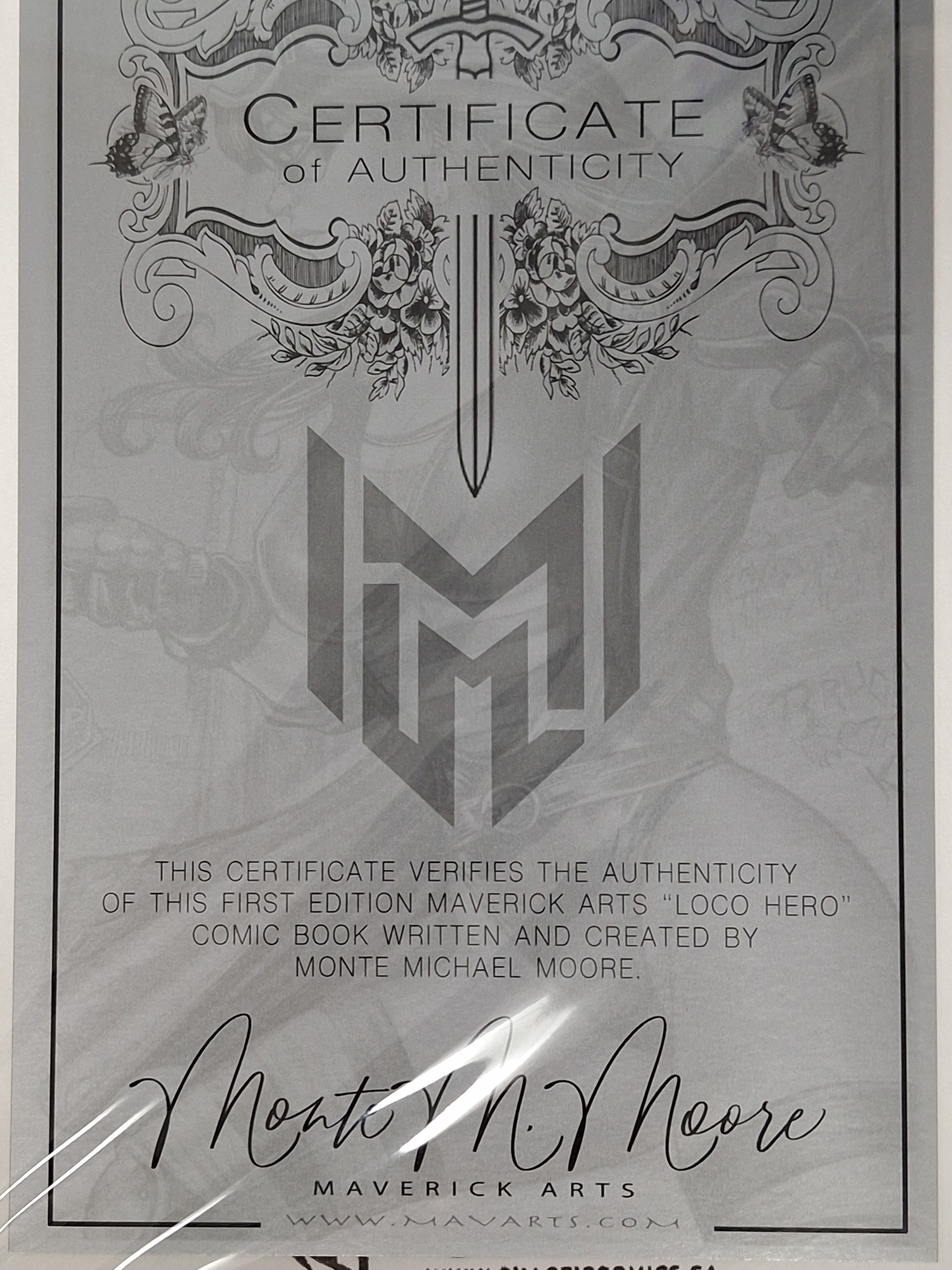 Loco Hero 1 Monte Moore Kickstarter Virgin Exclusive Signed With COA