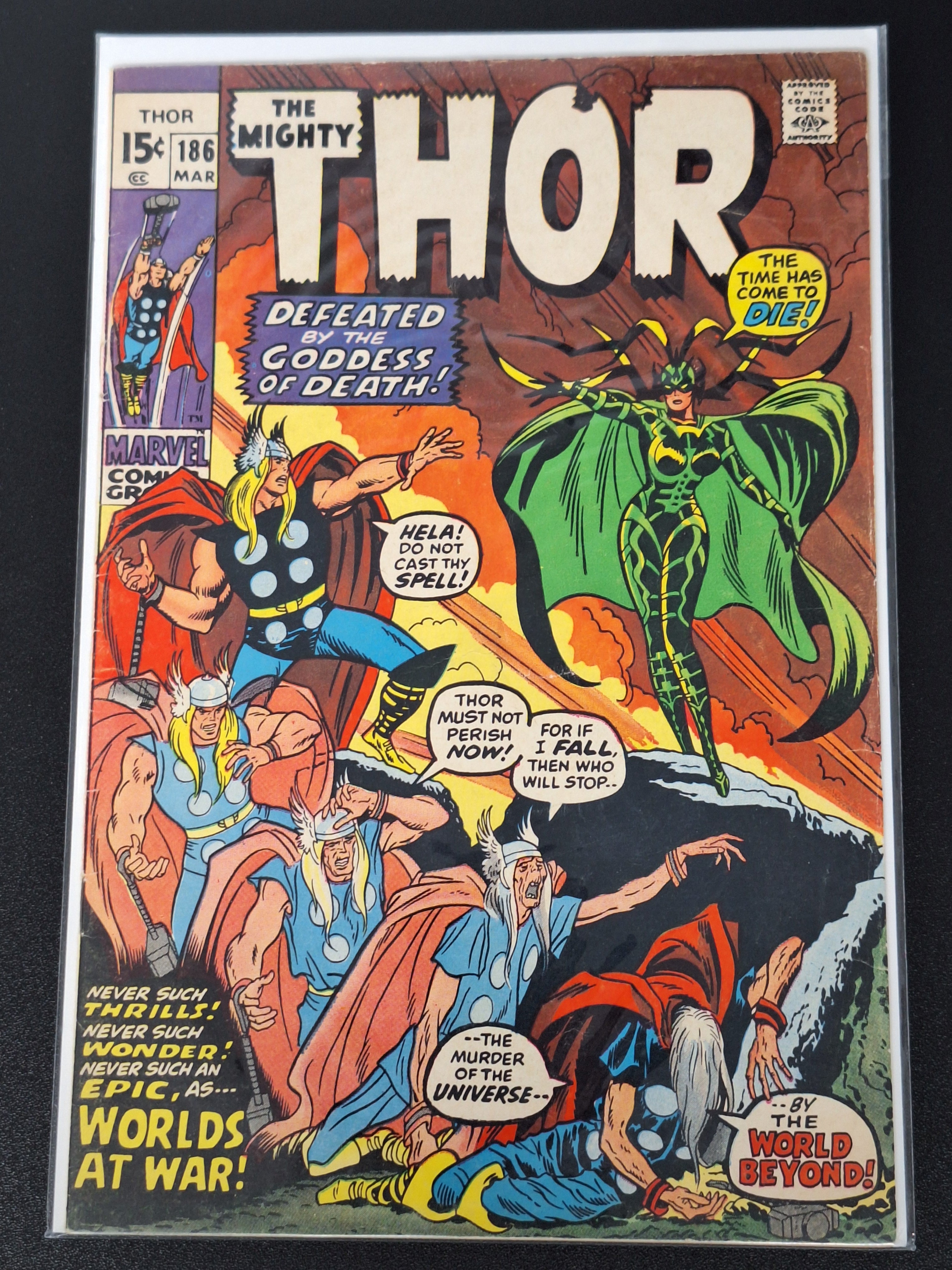 Thor 186 Marvel 1971 Classic Hela Cover, Death of Infinity