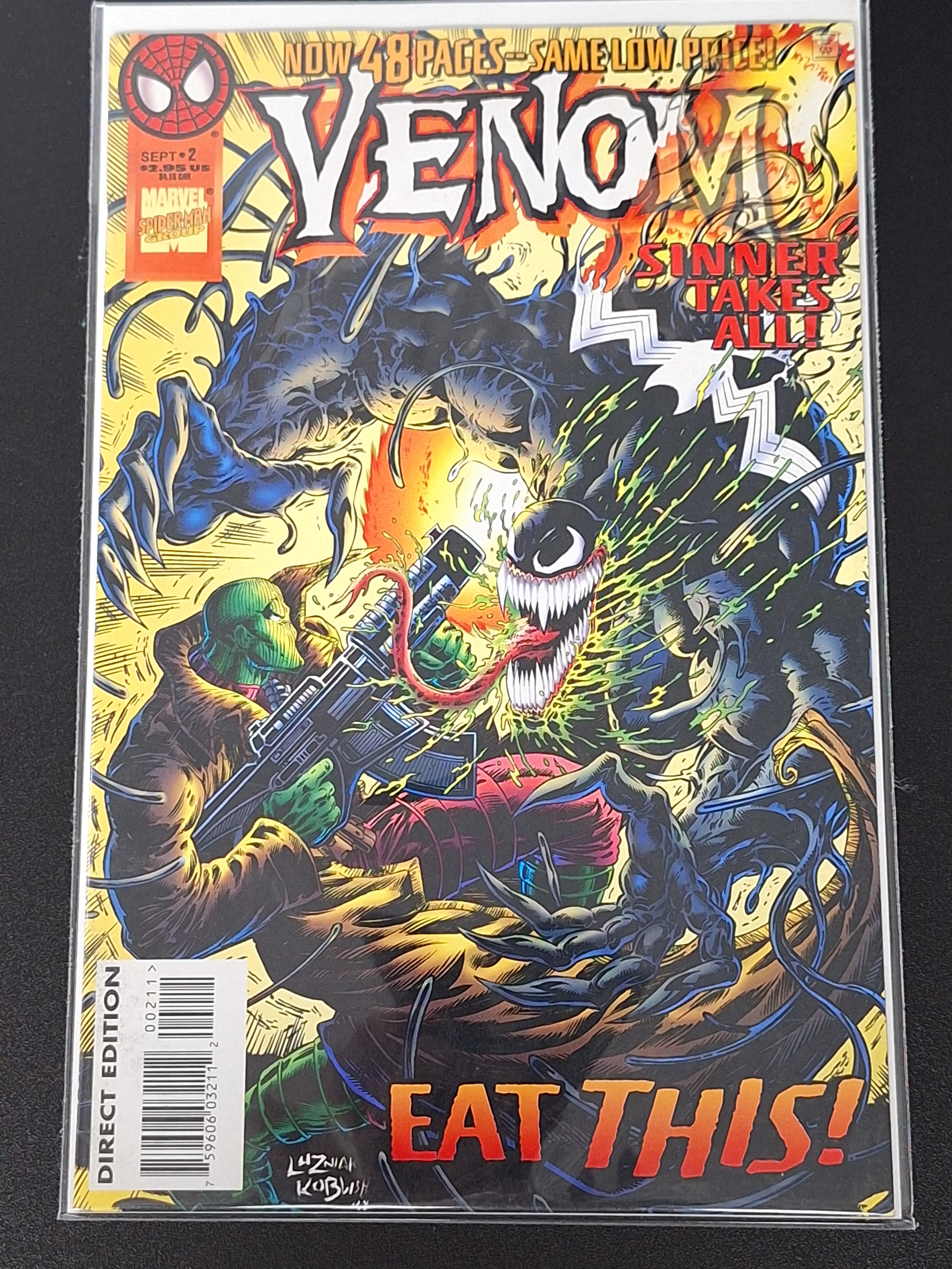 Venom: Sinner Takes All 2 Marvel 1995 1st App of She-Venom
