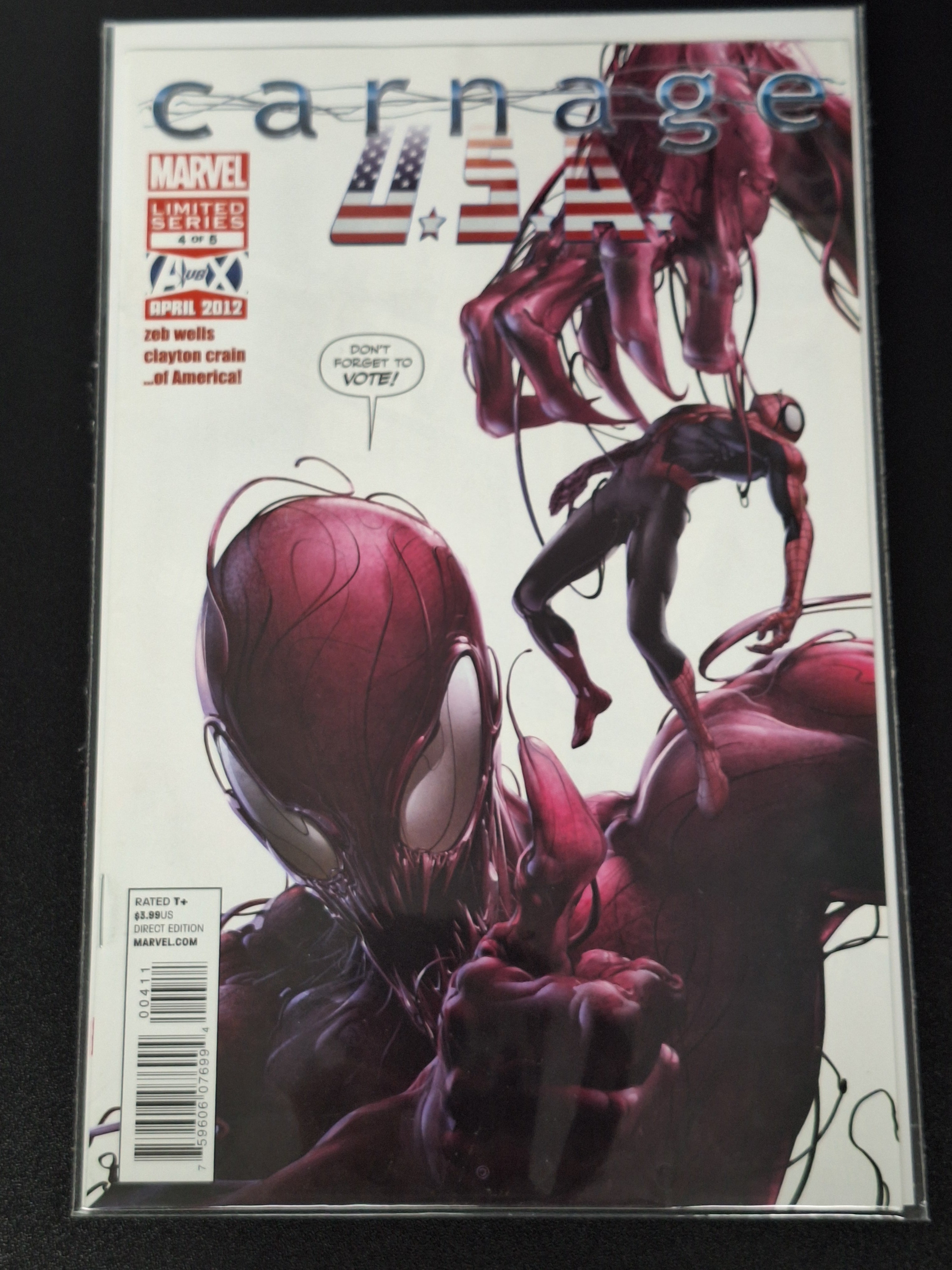Carnage USA 4 Marvel 2012 Clayton Crain Cover
