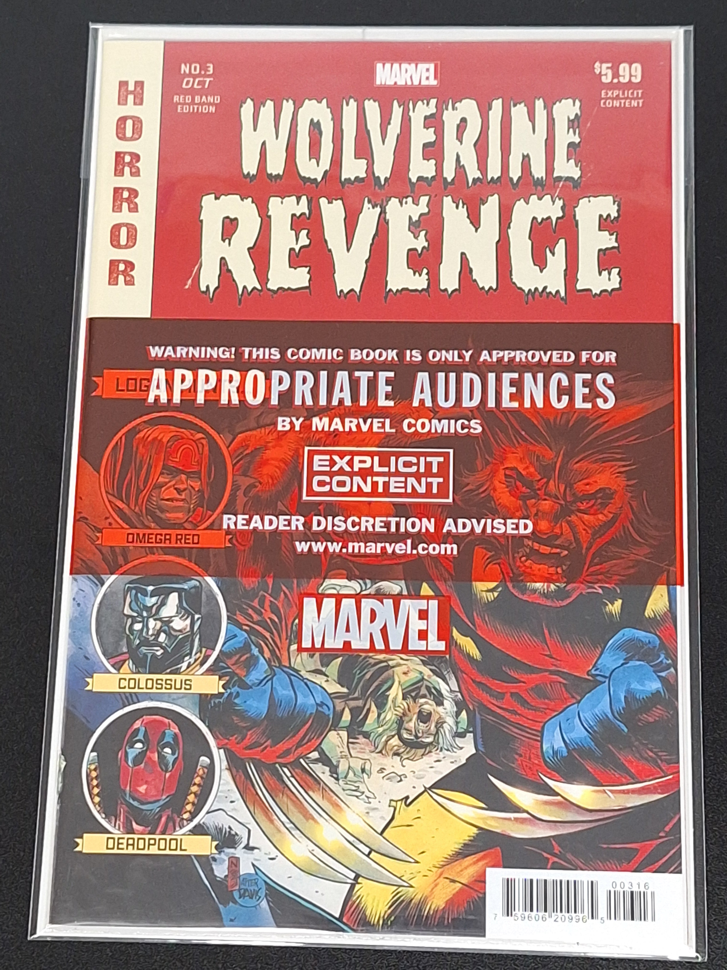 Wolverine: Revenge Red Band 3 Marvel 2025 Nic Klein 1:25 Homage Variant