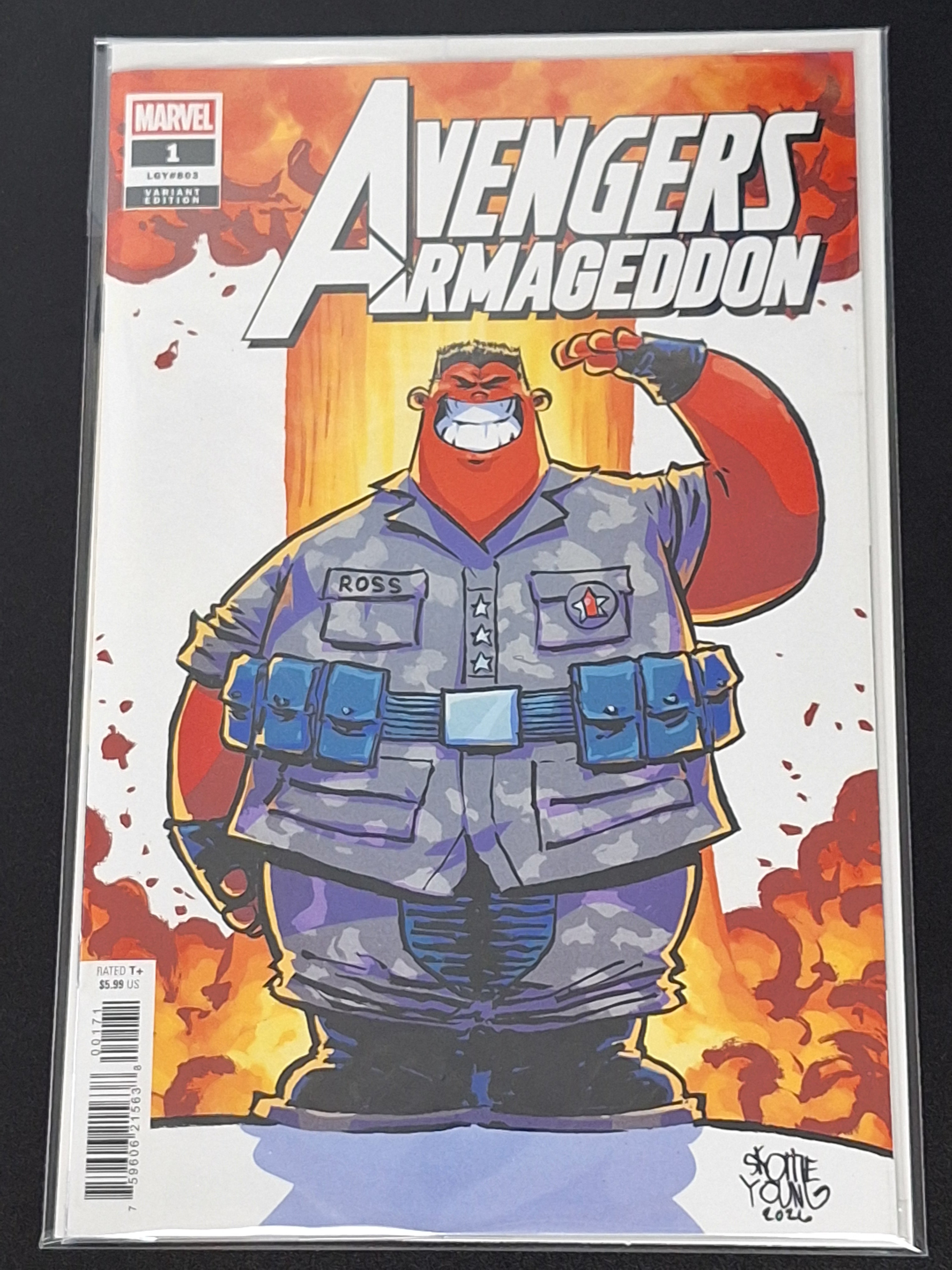 Avengers: Armageddon 1 Marvel 2026 Skottie Young Variant MTG Warstorm Surge Card