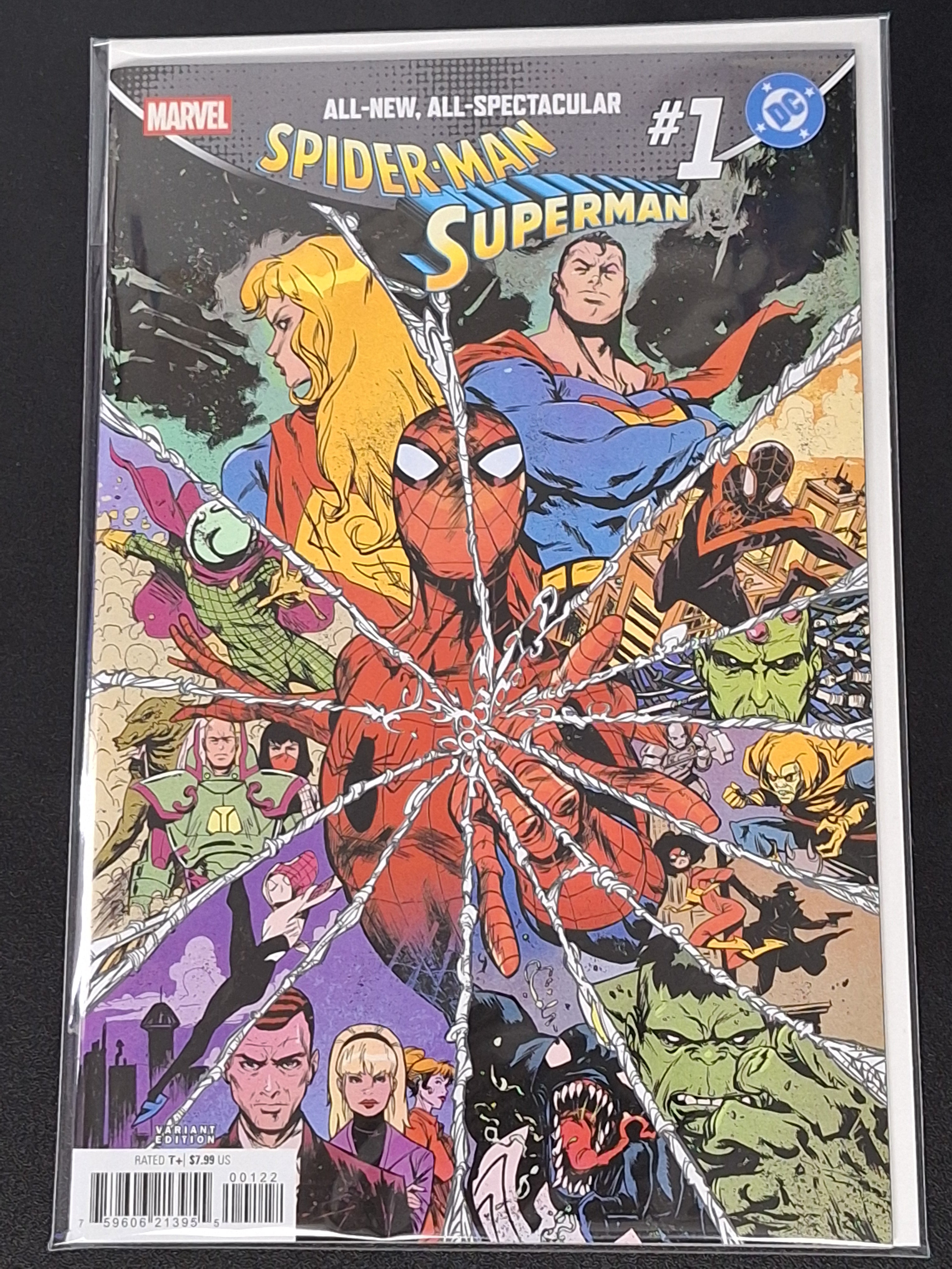 Spider-Man / Superman 1 Marvel DC 2026 Sanford Greene Variant