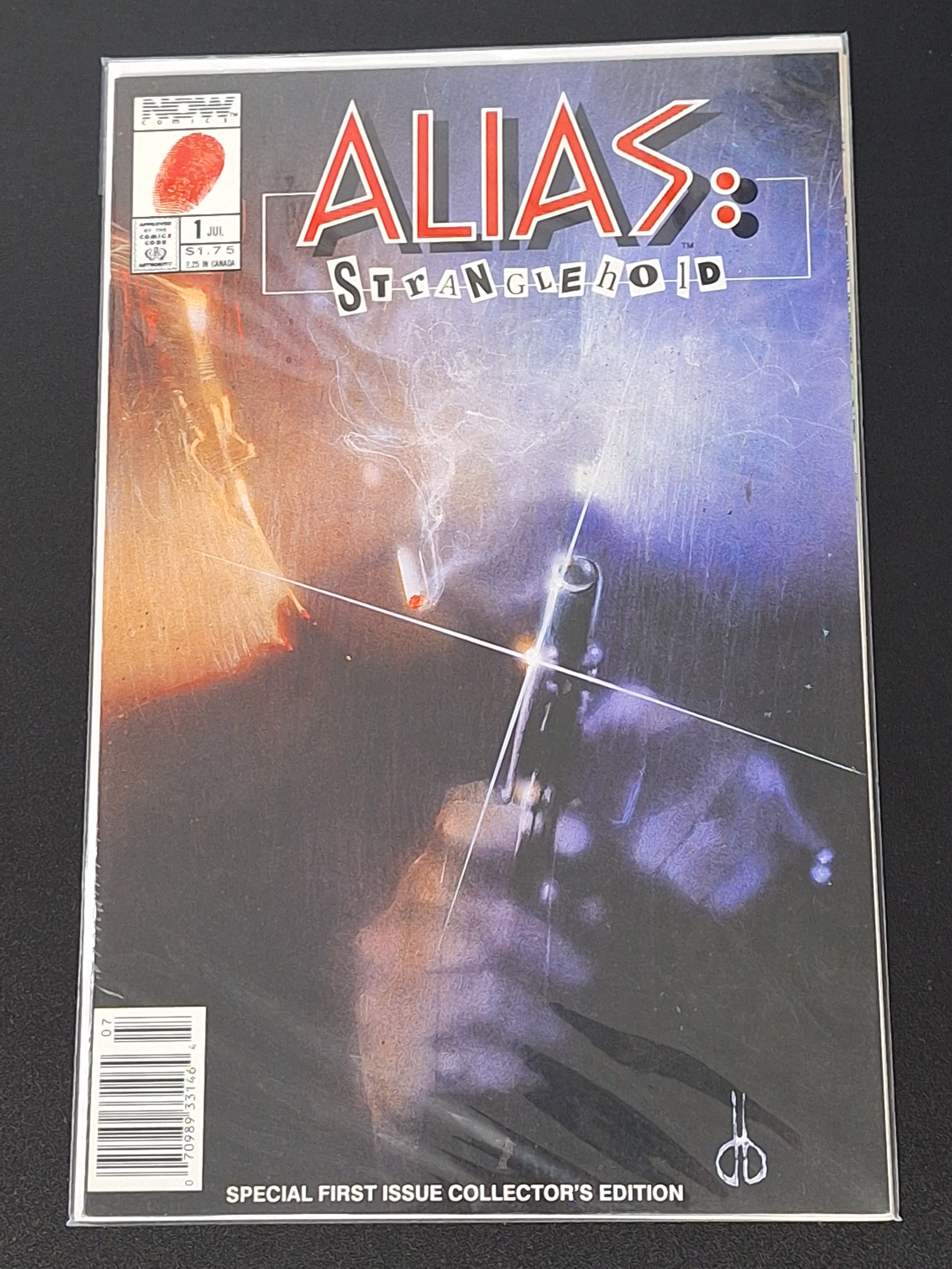 Alias: Stranglehold 1 Now Comics 1990 Newsstand