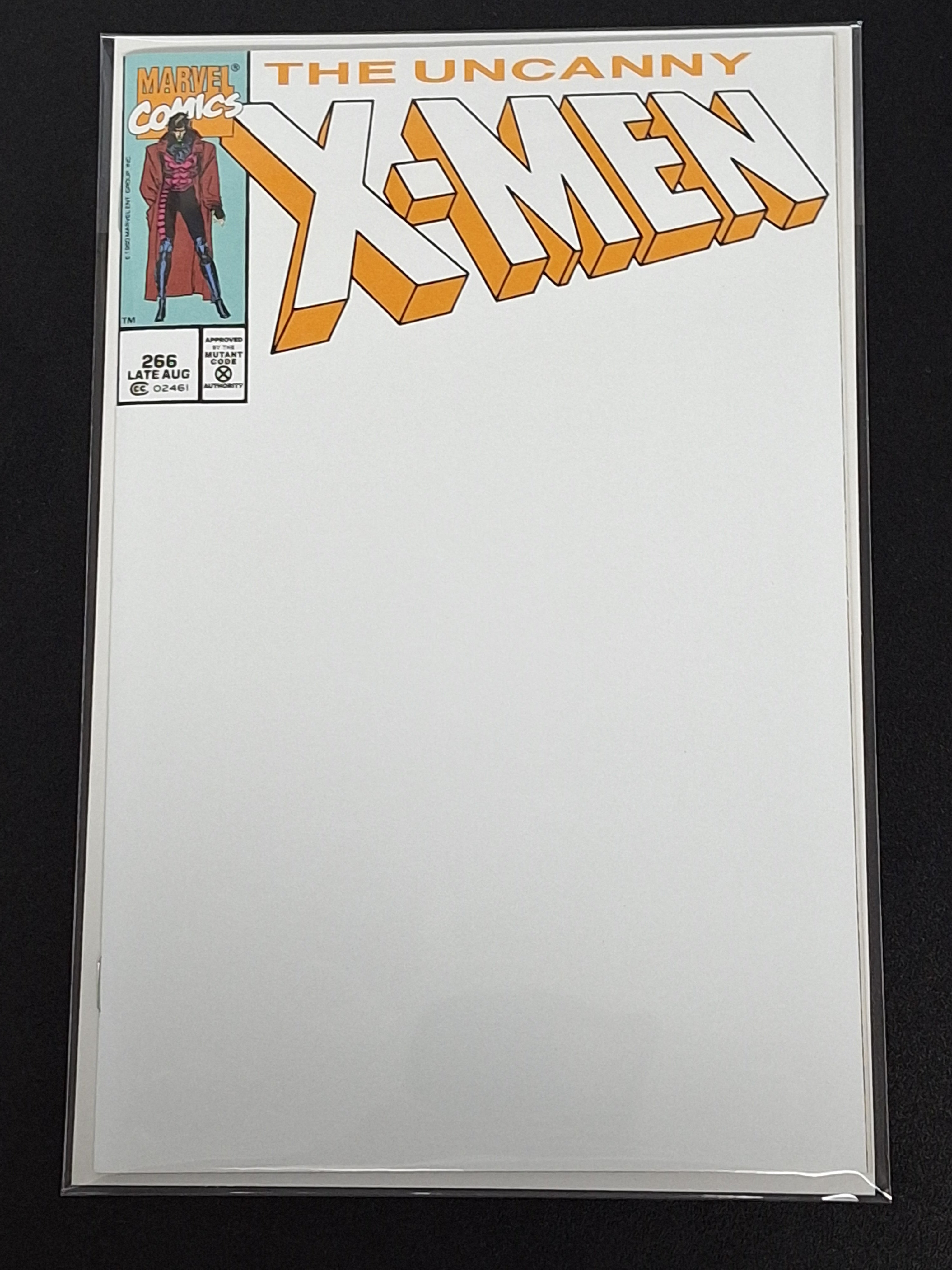 Auction - Uncanny X-Men 266 Facsimile Blank Sketch Edition Exclusive Ltd. 3000 Copies