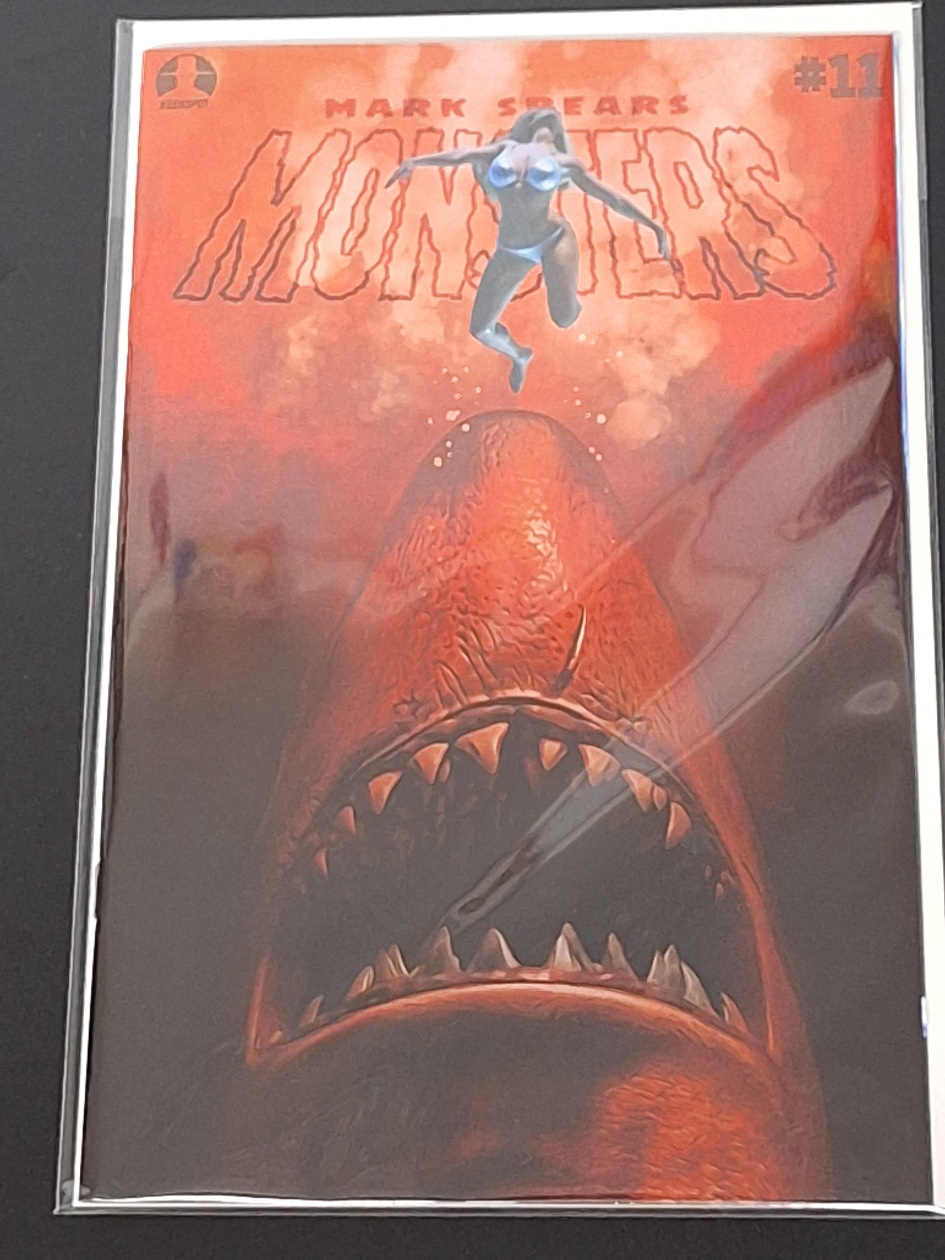 Mark Spears Monsters 11 Keenspot 2026 Holo Foil Flip Cover Jaws Homage