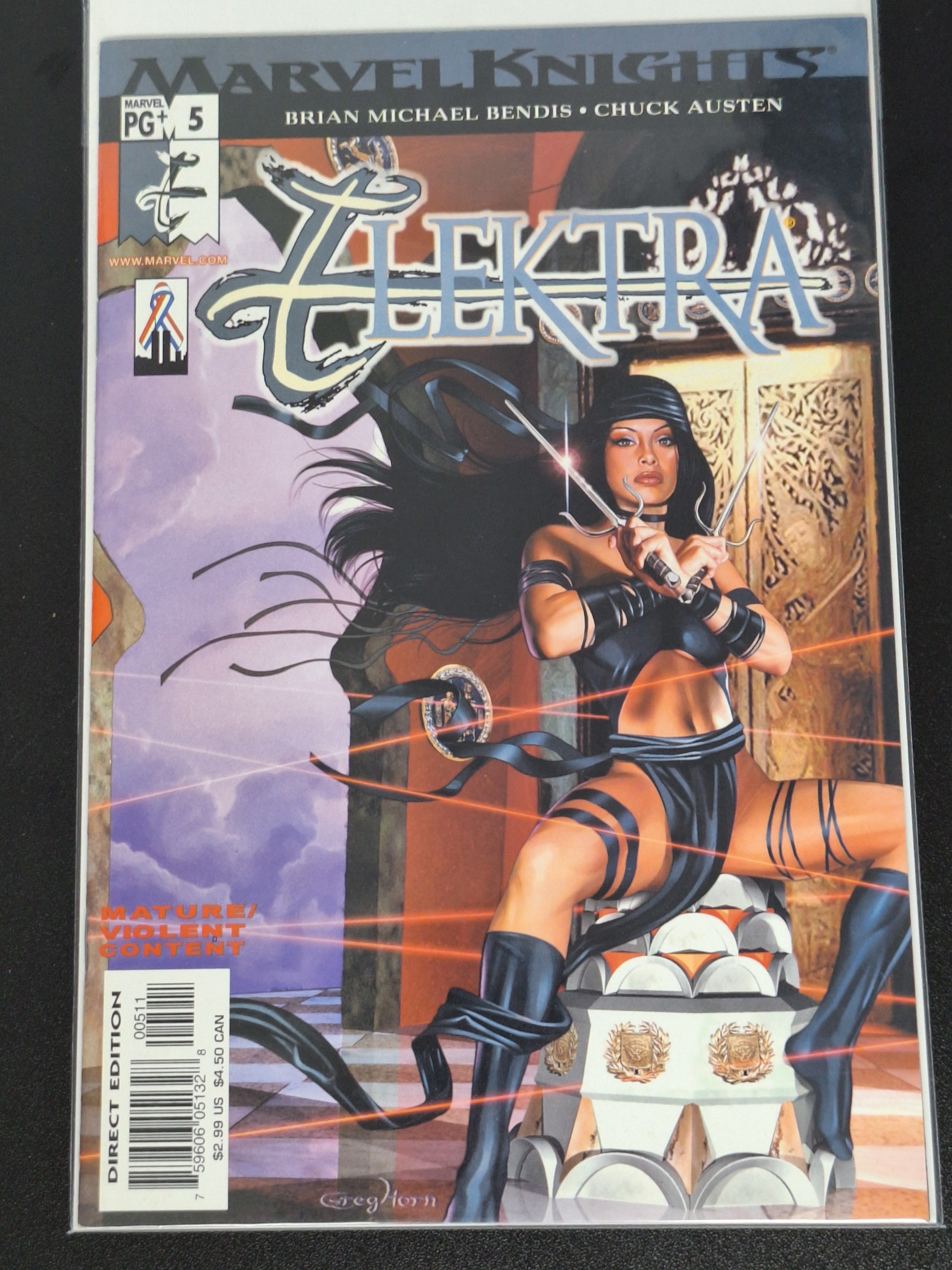 Elektra 5 Marvel 2002 Greg Horn Cover