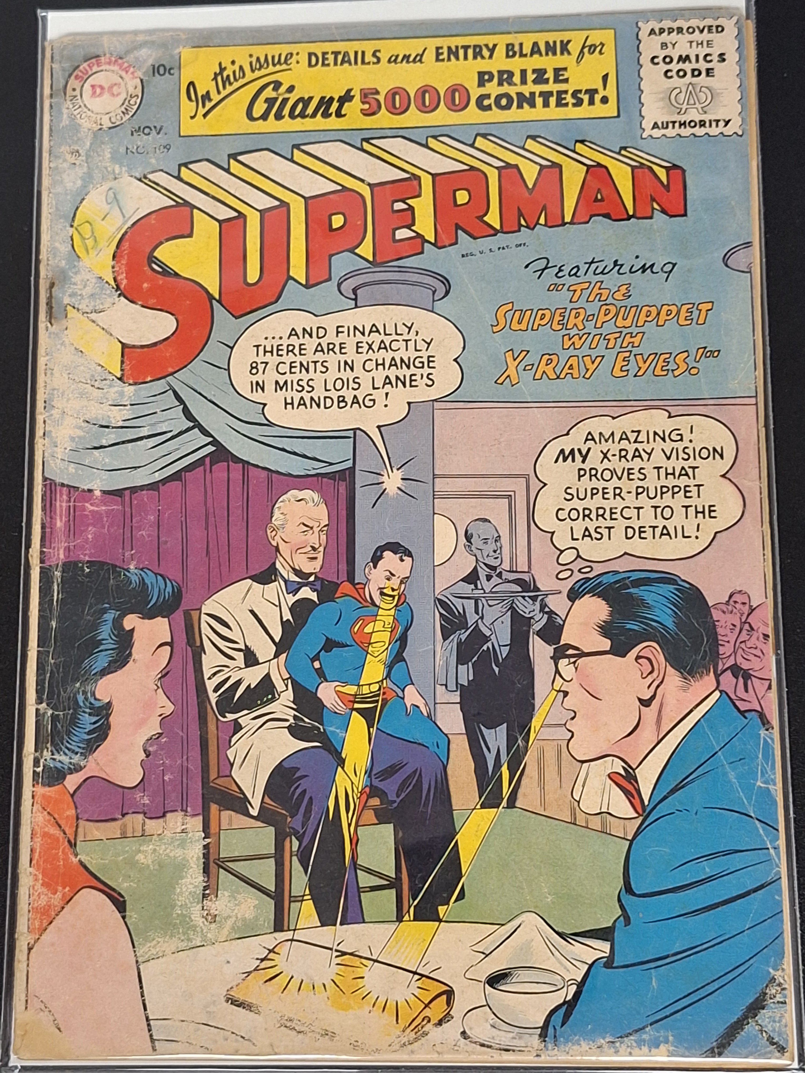 Superman 109 DC 1956 1st Silver Age Superman Issue