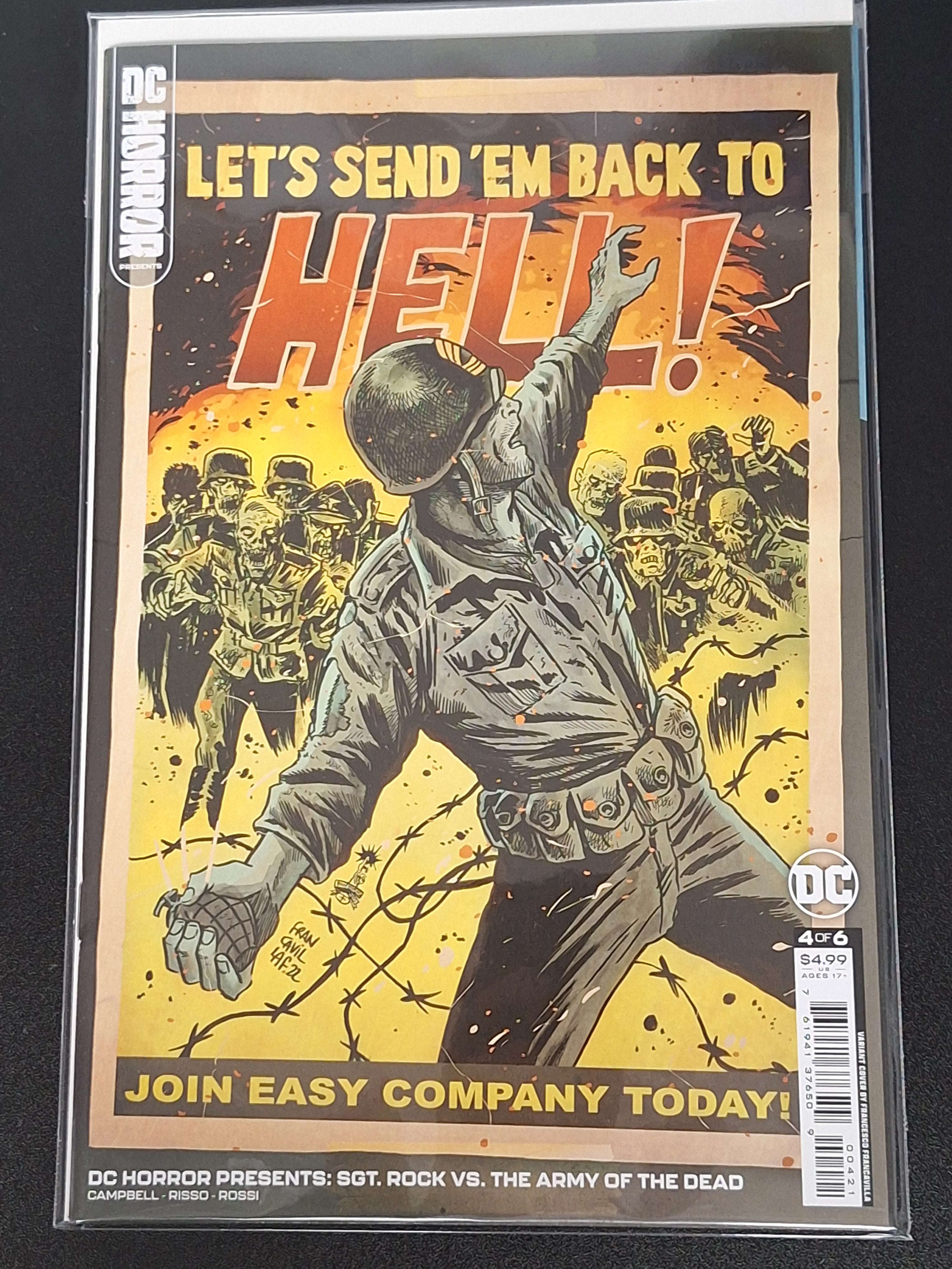 DC Horror Presents: Sgt. Rock vs. The Army Of The Dead 4 DC Francavilla Variant