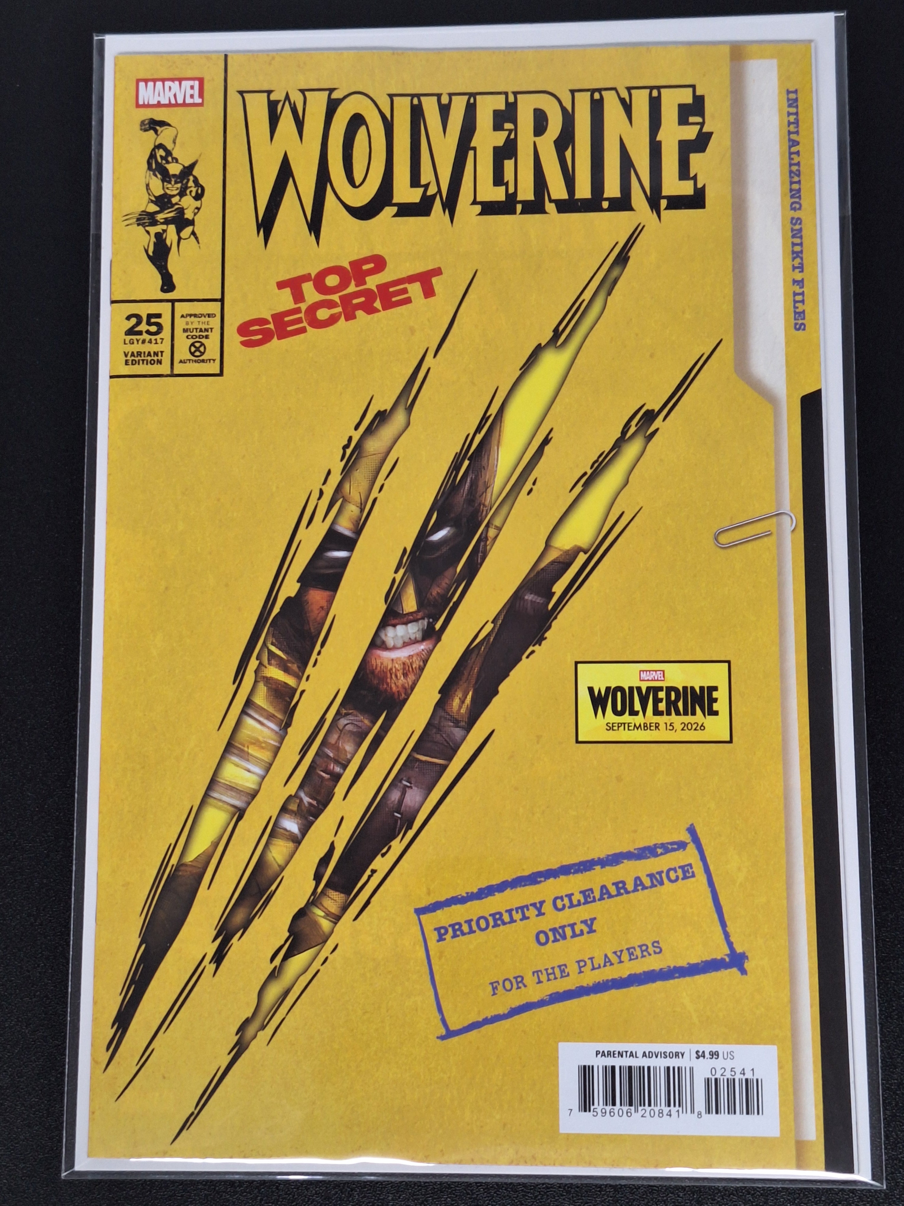 Wolverine 25 Marvel 2026 Homage Variant