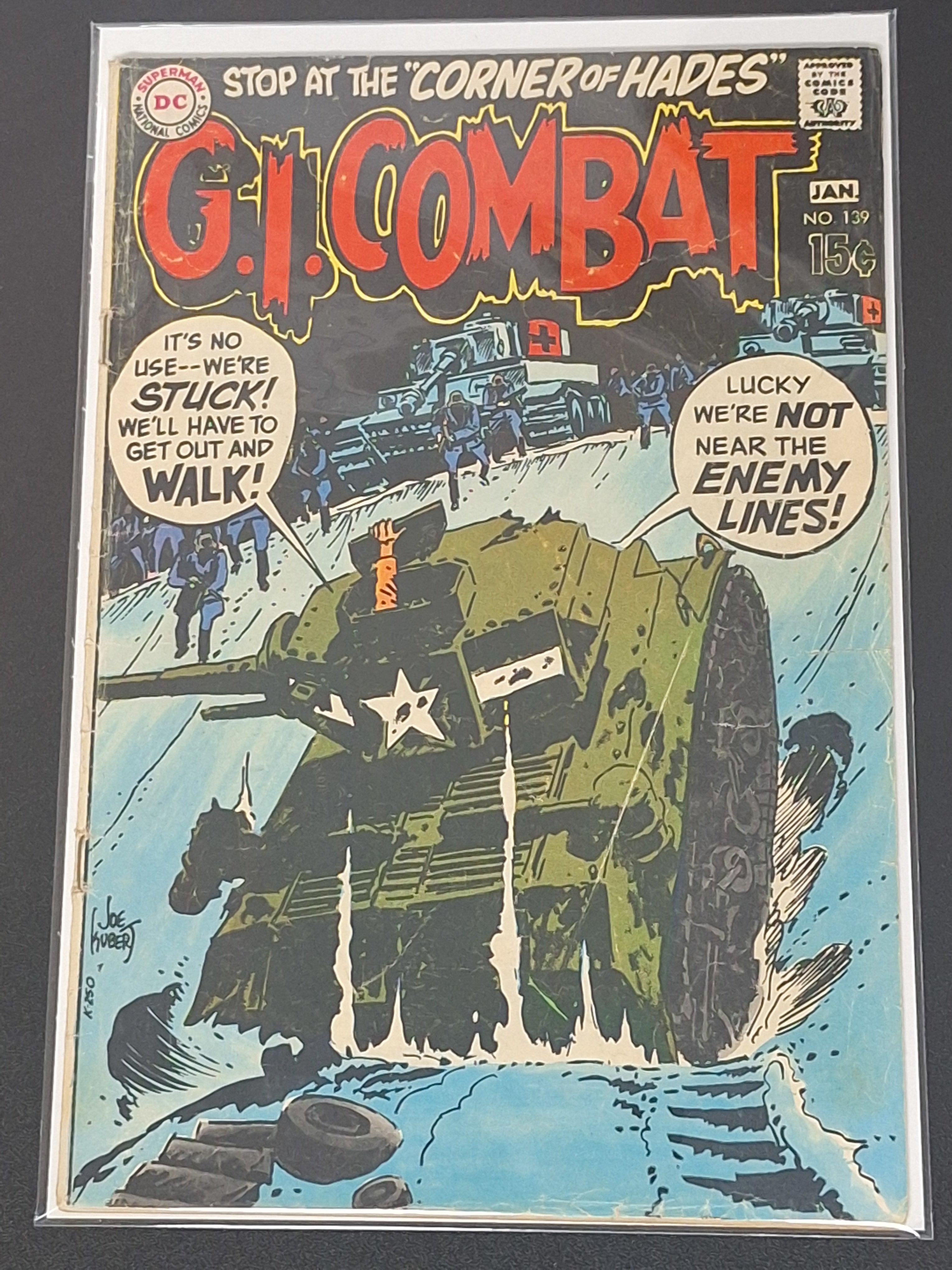 G.I. Combat 139 DC 1970 Joe Kubert Tank Cover